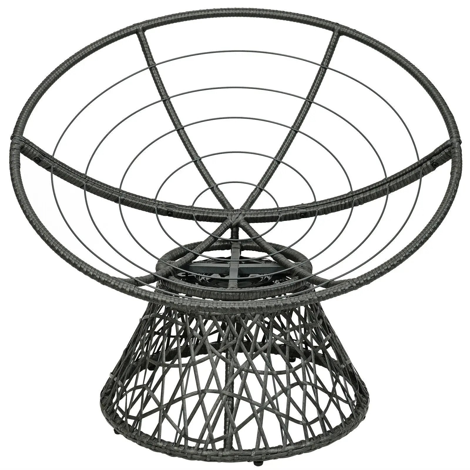 Rattan Papasan Chair Ergonomic 360-degree Swivel Soft Cushion Garden by DirectDeals