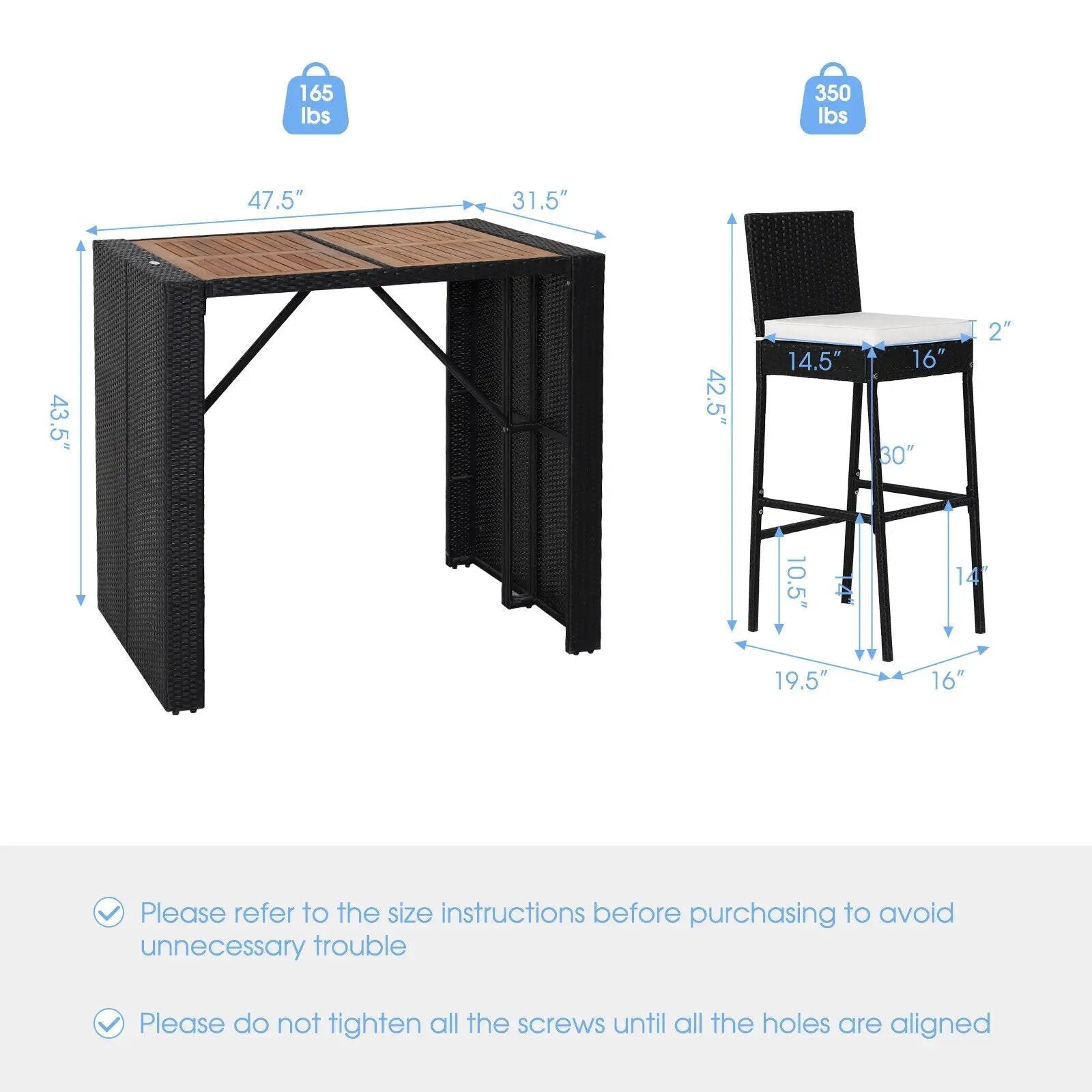 5 Pieces Patio Acacia Wood Dining Set by DirectDeals