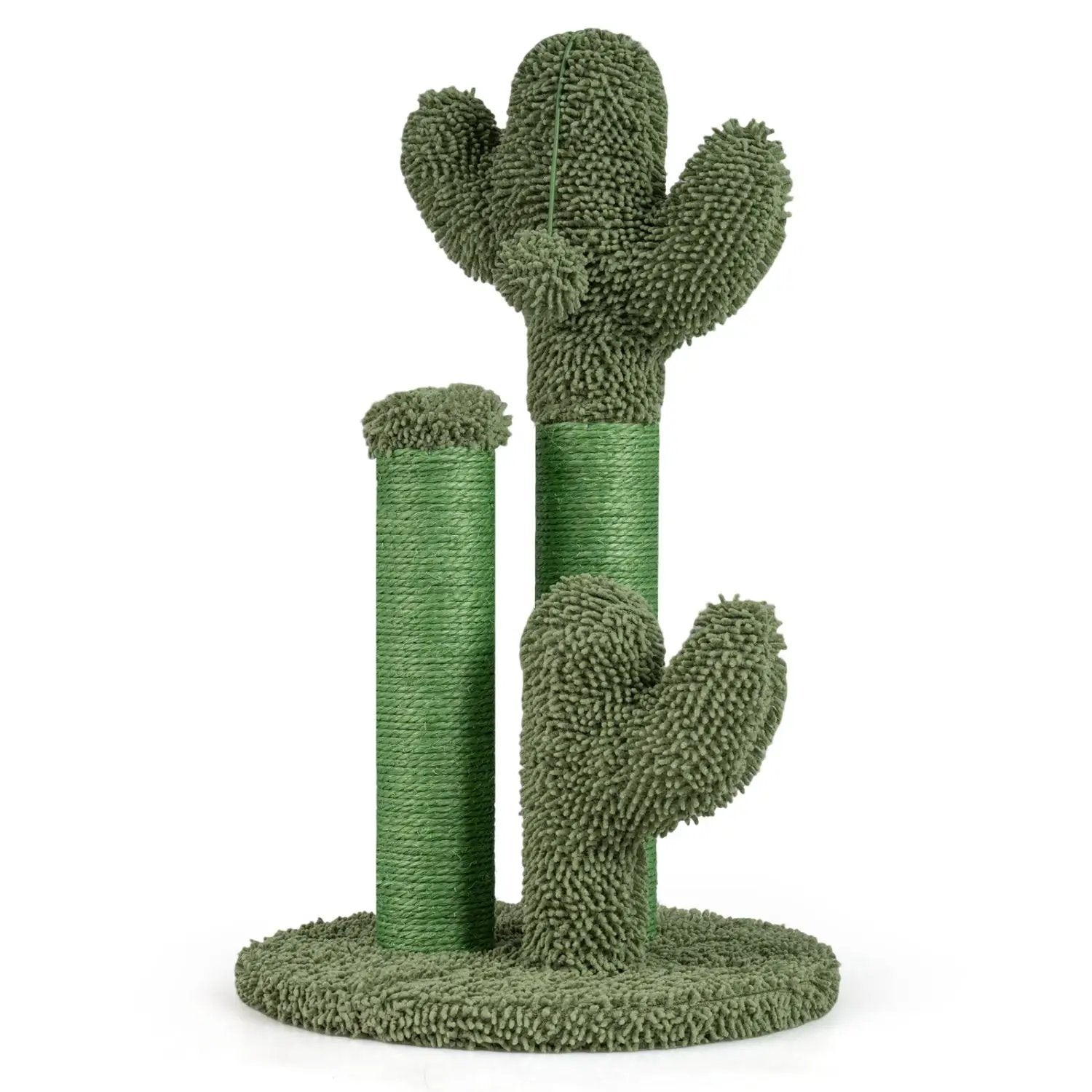 22 Inch Cactus Cat Scratching Post with Natural Sisal Rope-Green by DirectDeals