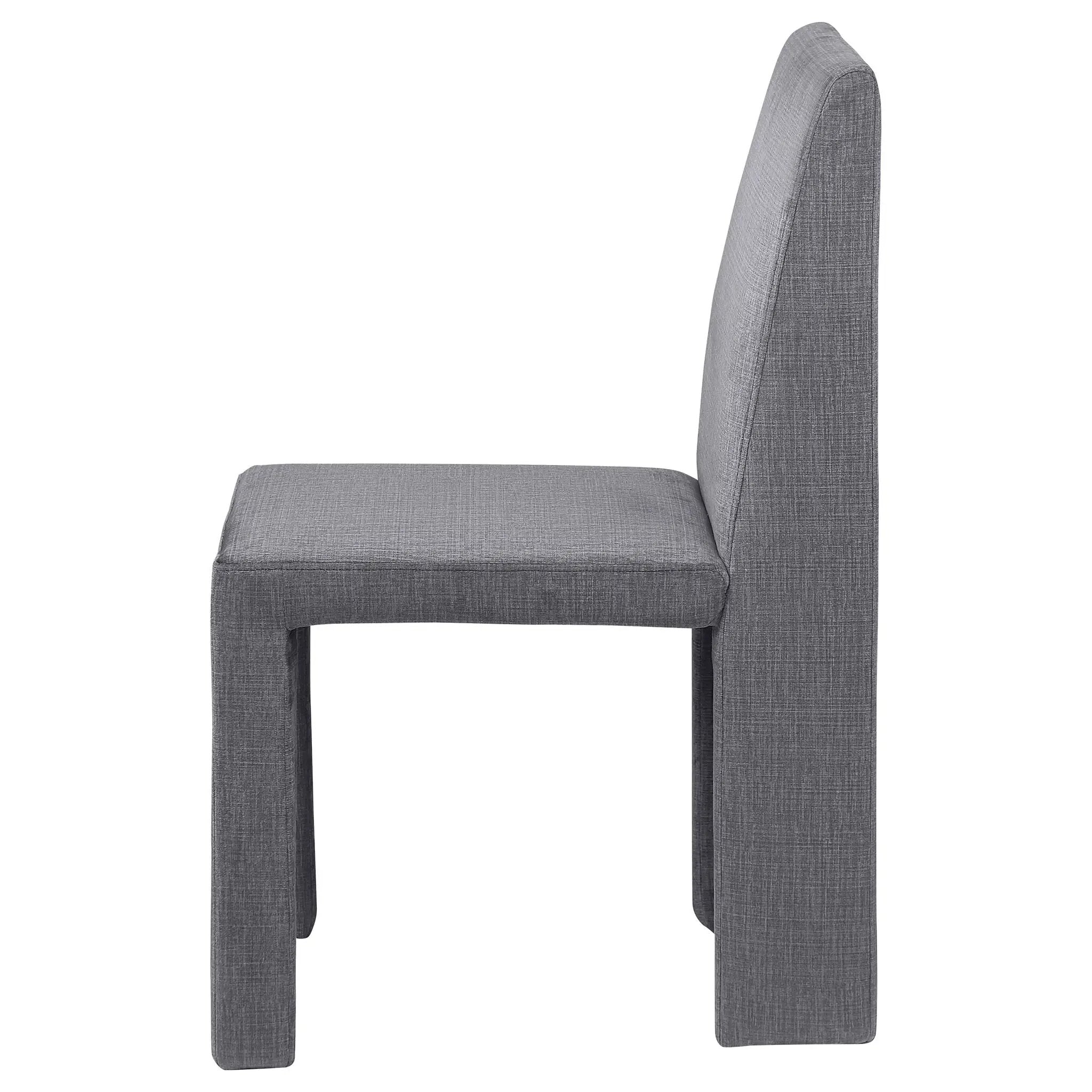 Tordera Velvet Upholstered Dining Side Chair Grey (Set of 2) by Unique Piece Furniture