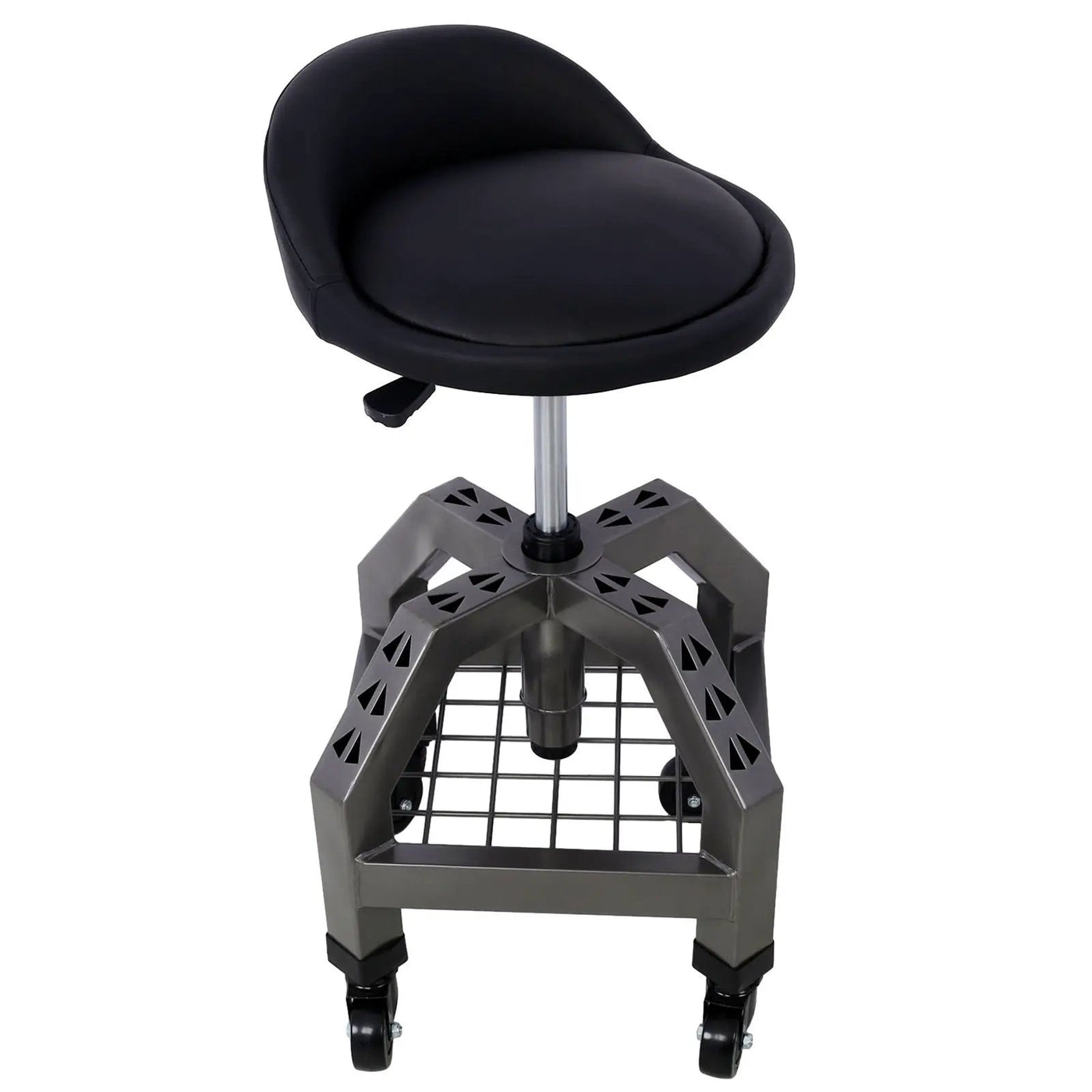 Pneumatic 360 Degree Swivel Stool, Mechanics Rolling Creeper Seat, Heavy Duty Rolling Mechanics Stool, Shop Stool With Casters by HouseOfZazla