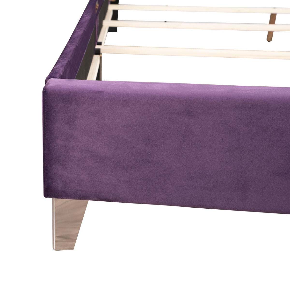 Upholstered Nailhead Trim Chic Bed with Tufted Headboard - Multiple Colors, photo 10 of 40