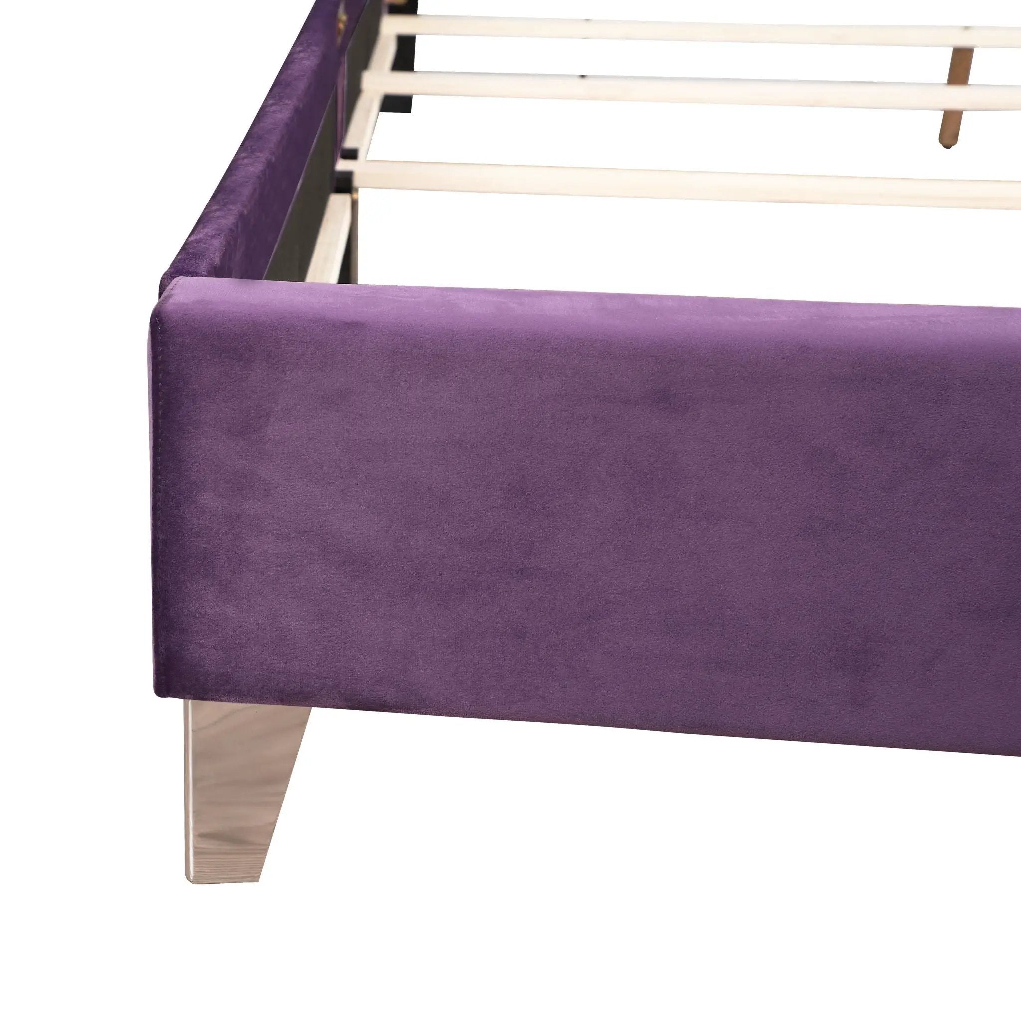 Upholstered Nailhead Trim Chic Bed by Unique Piece Furniture