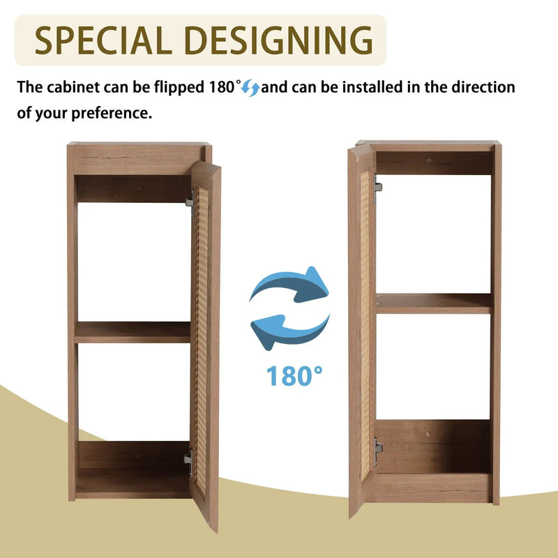 Modern Imitative Wall Mounted Bathroom Vanity With Resin Sink And Side Cabinet by HouseOfZazla