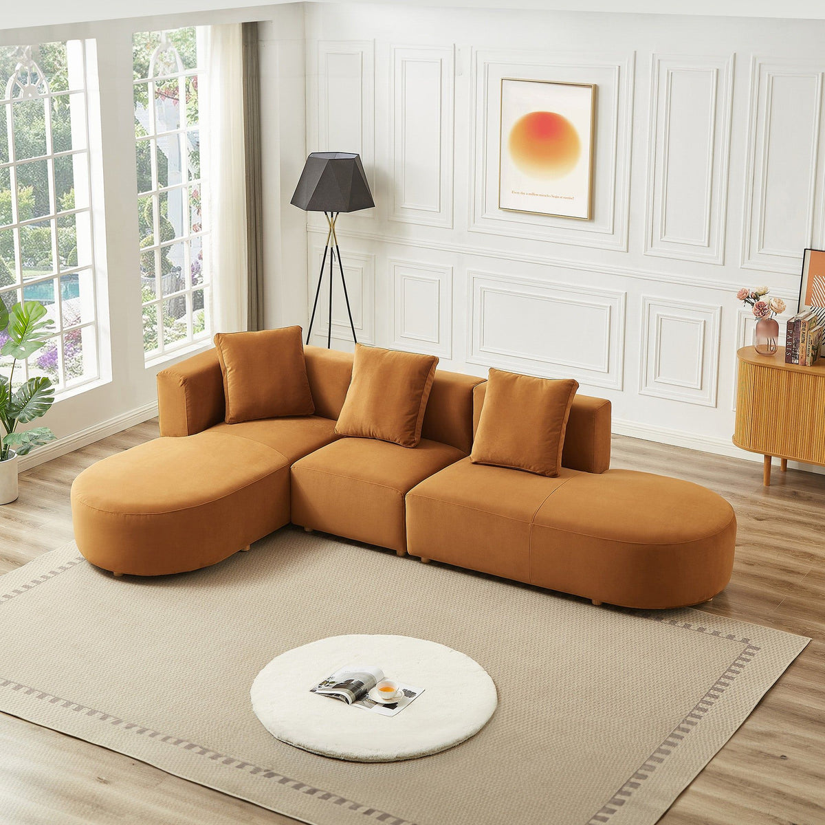 Light Brown Sectional Sofa with Plush Cloud Comfort - Left or Right Facing, photo 5 of 14