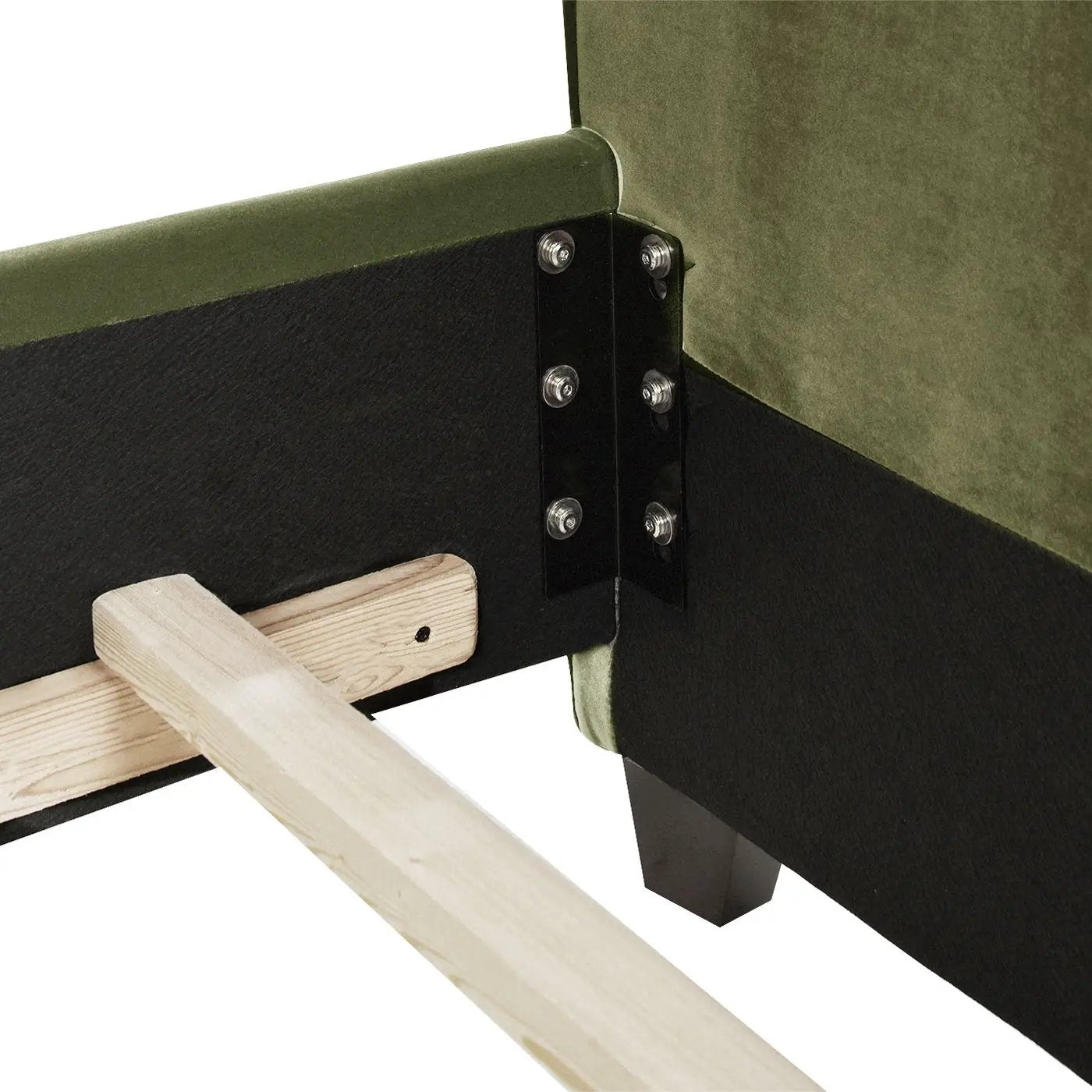 Marcella - Upholstered Shelter Headboard Bed Set by HouseOfZazla