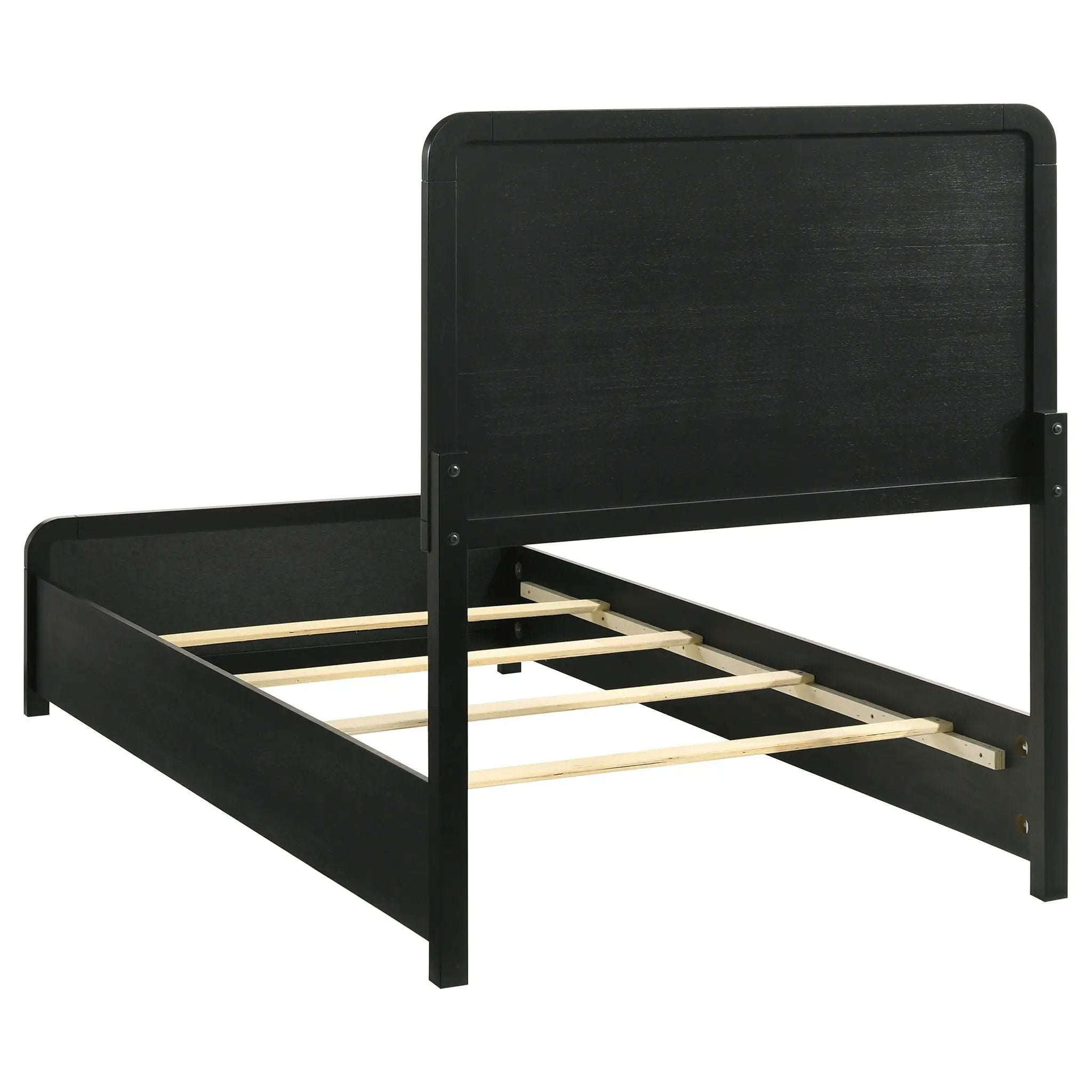 Cavelle 51-inch Upholstered Twin Panel Bed Black by Unique Piece Furniture