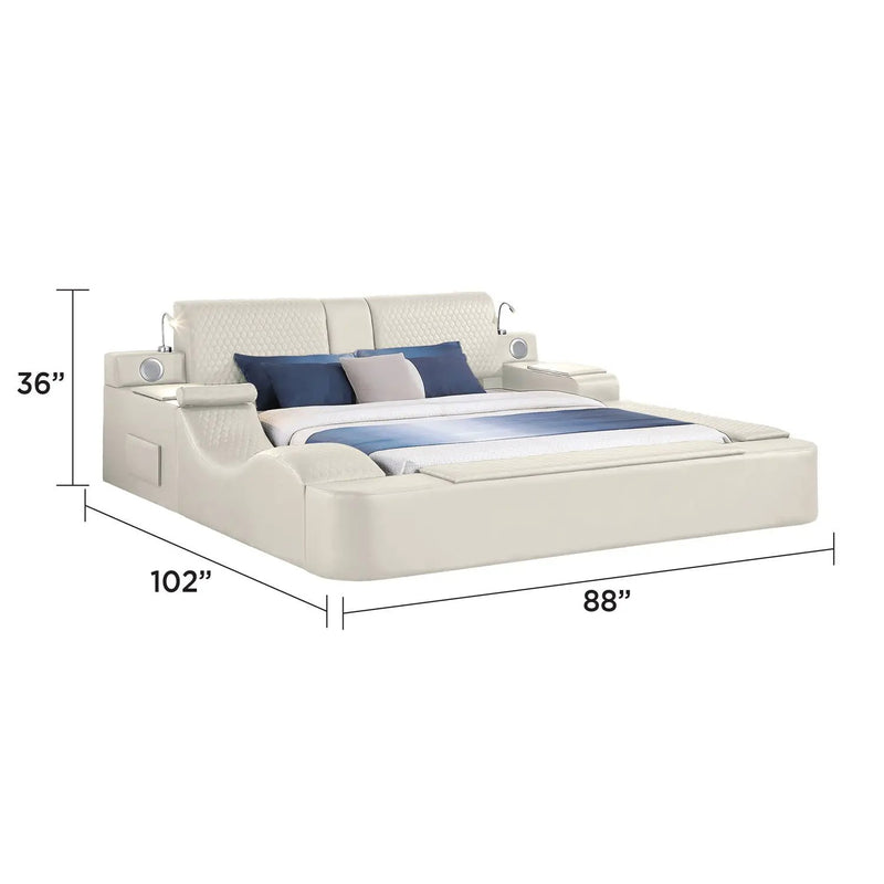 Zoya - Smart Multifunctional Bed, Built In Bluetooth Speakers, USB Charging