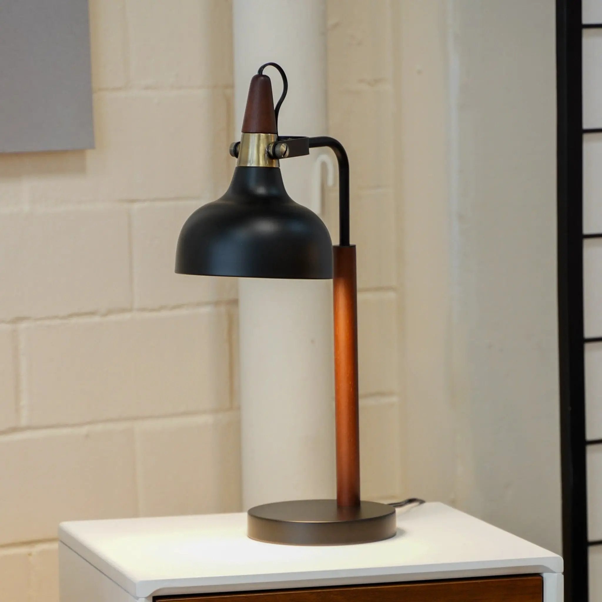 Glowlite - Table Lamp With Cone Shade - Black by HouseOfZazla
