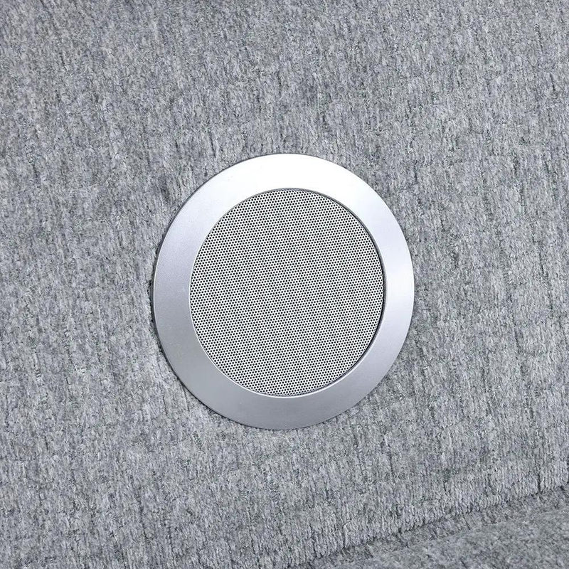 Fullar - Modular Console With Speaker & Cup Holder - Light Gary Chenille by Unique Piece Furniture
