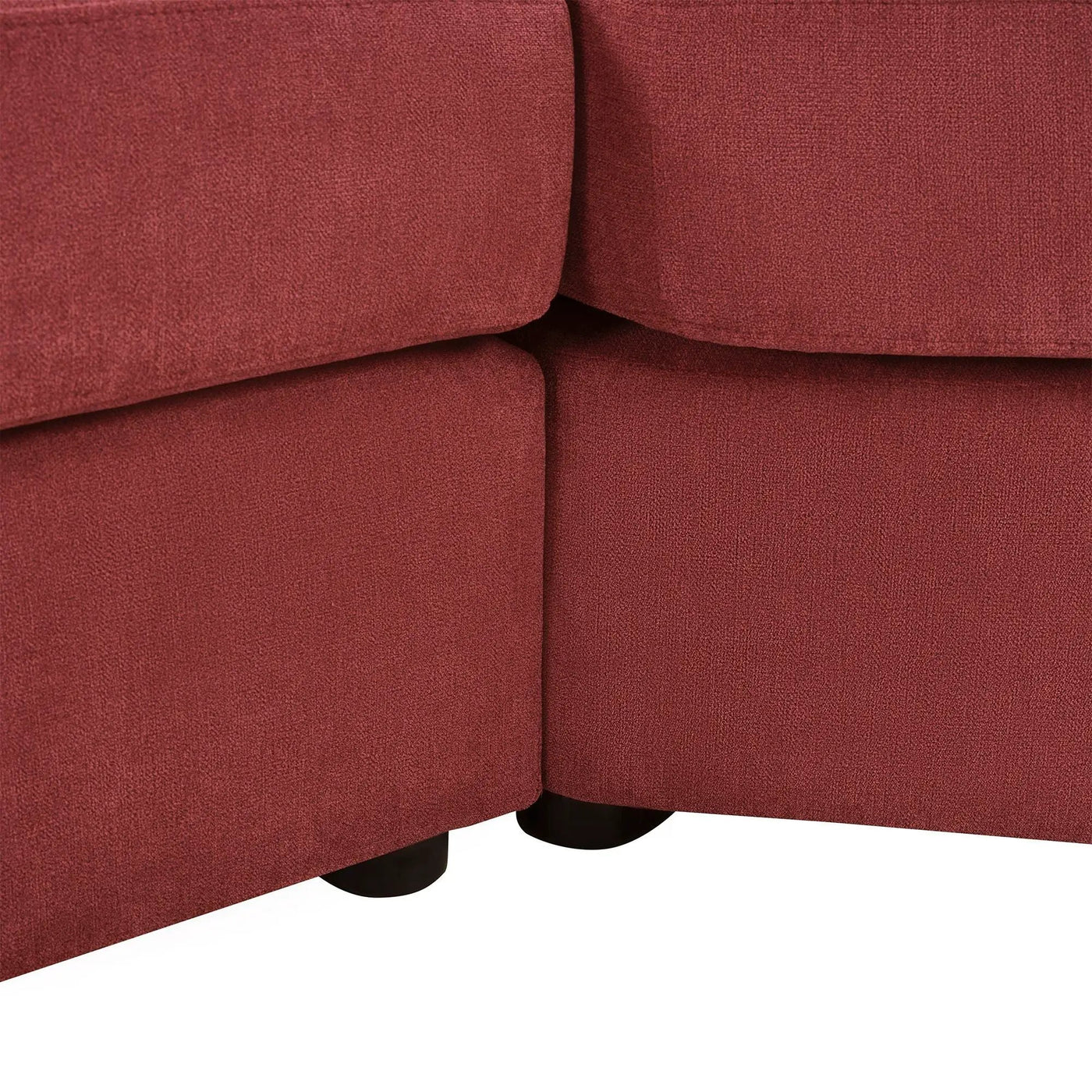 Modern 3 Seater Upholstered Sofa With Curved Design by HouseOfZazla