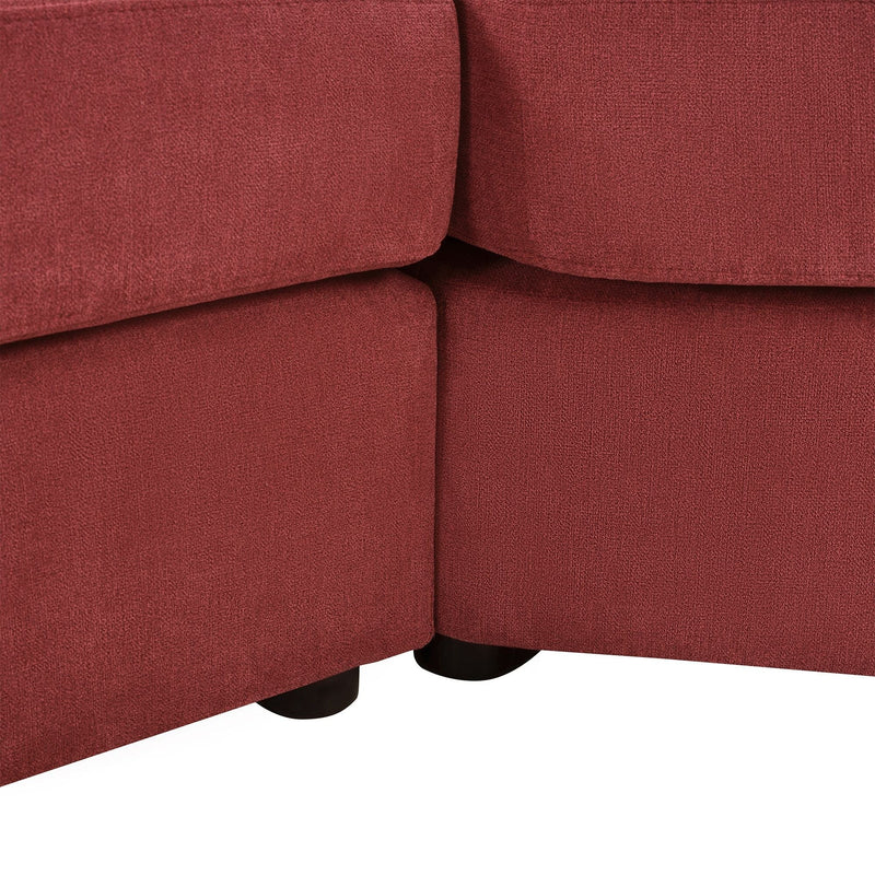 Modern 3 Seater Upholstered Sofa With Curved Design by HouseOfZazla