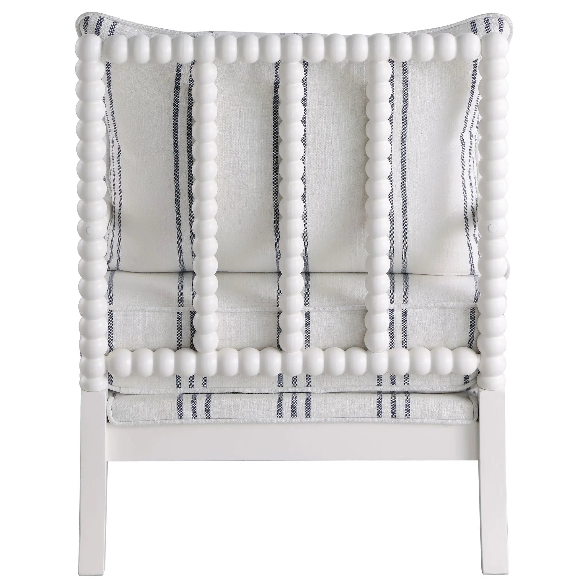 Blanchett Upholstered Bobbin Accent Chair White by Unique Piece Furniture