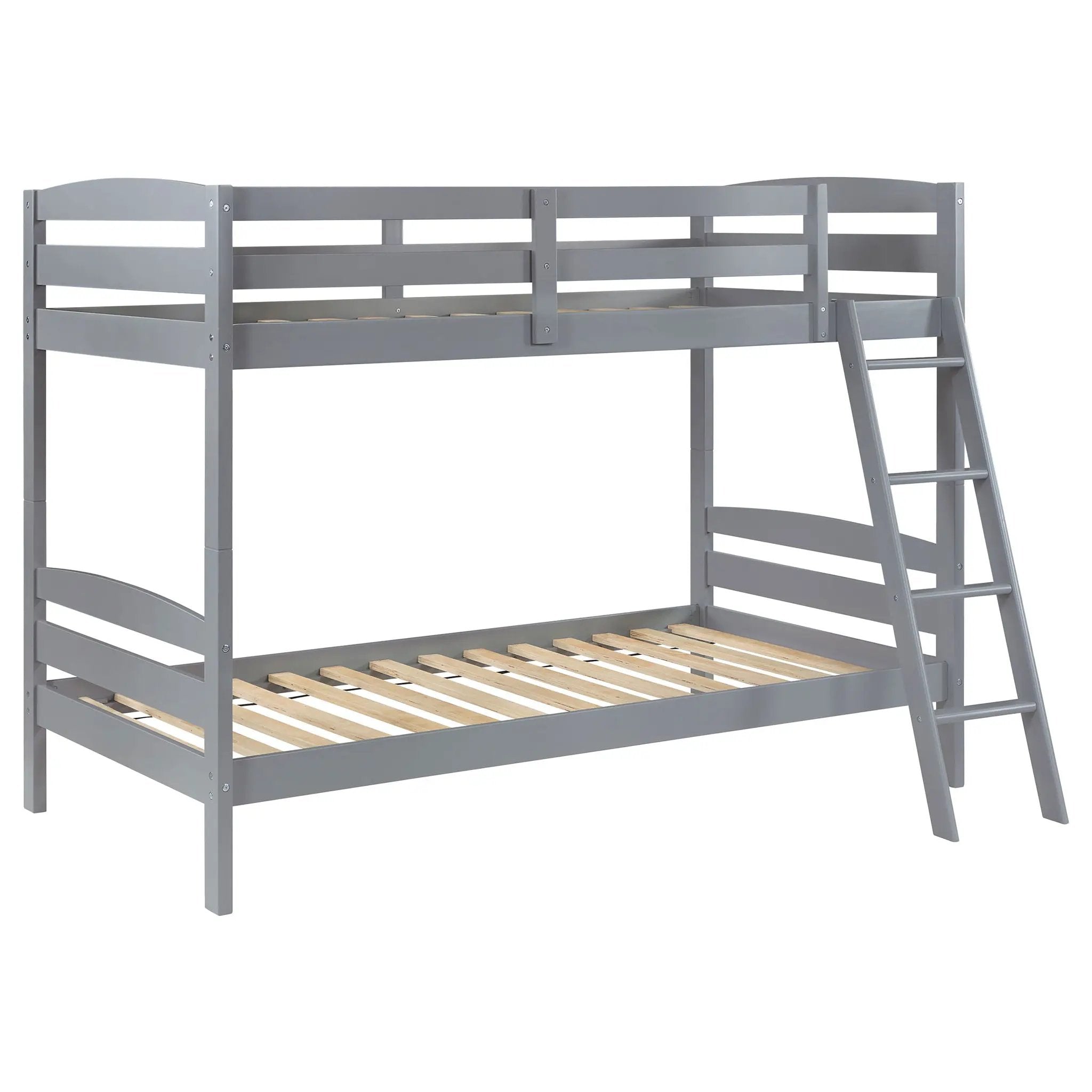 Kerr - Twin Over Twin Bunk Bed - Gray by HouseOfZazla