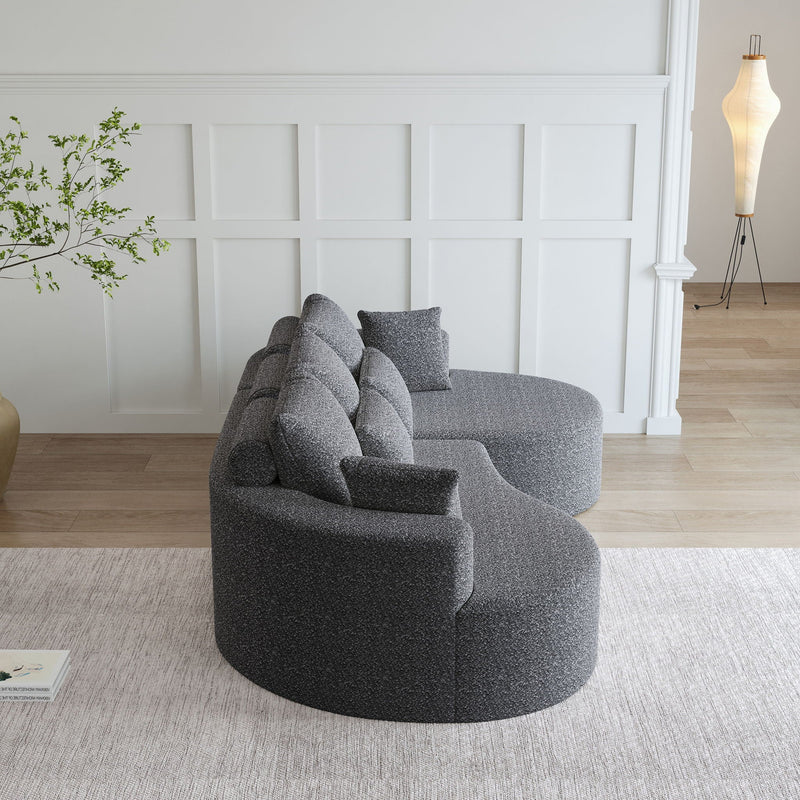 Curved Oversized Sectional Sofa With Extra Deep Seat by HouseOfZazla