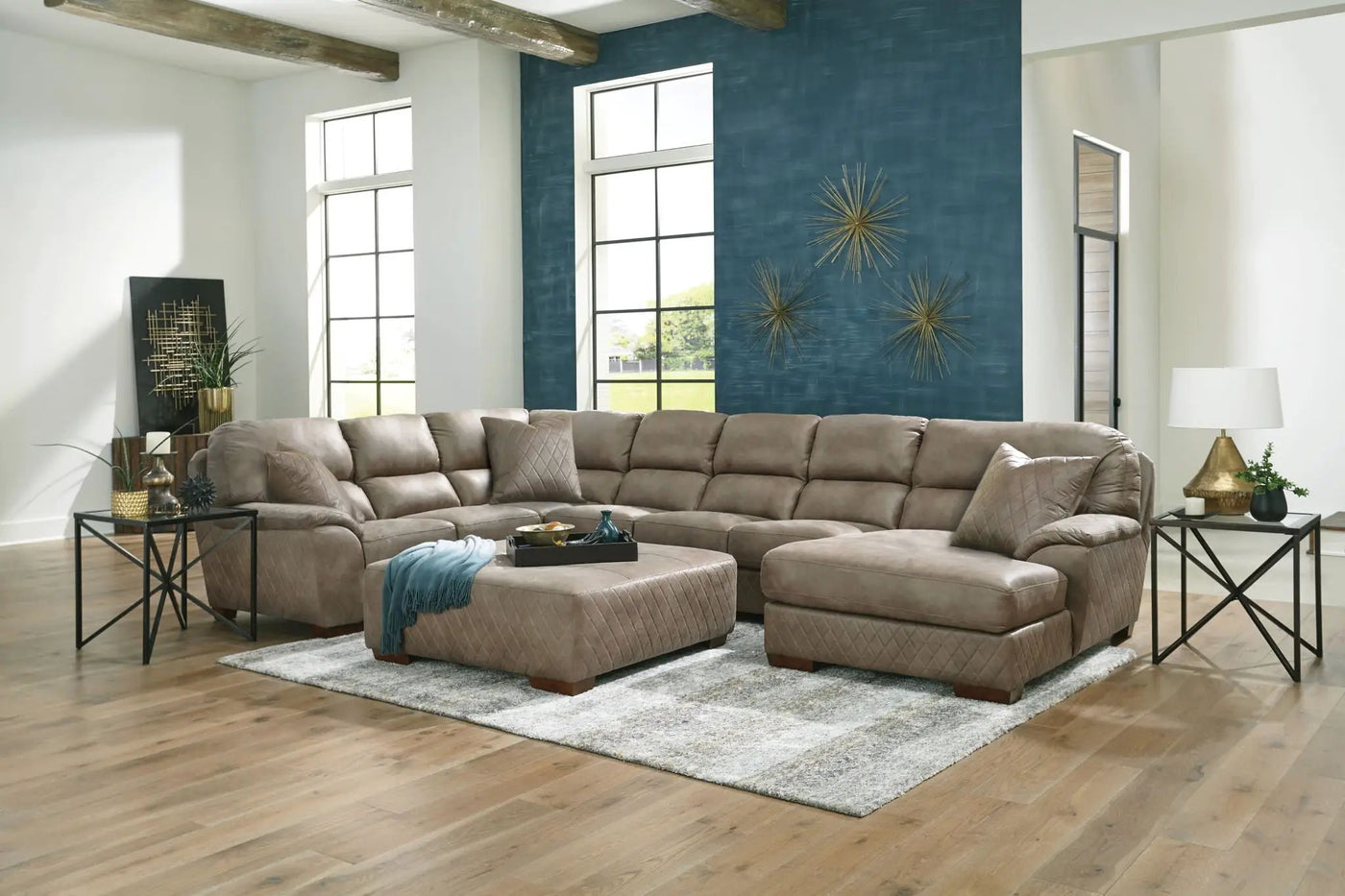Royce - Sectional With Cocktail Ottoman by Unique Piece Furniture
