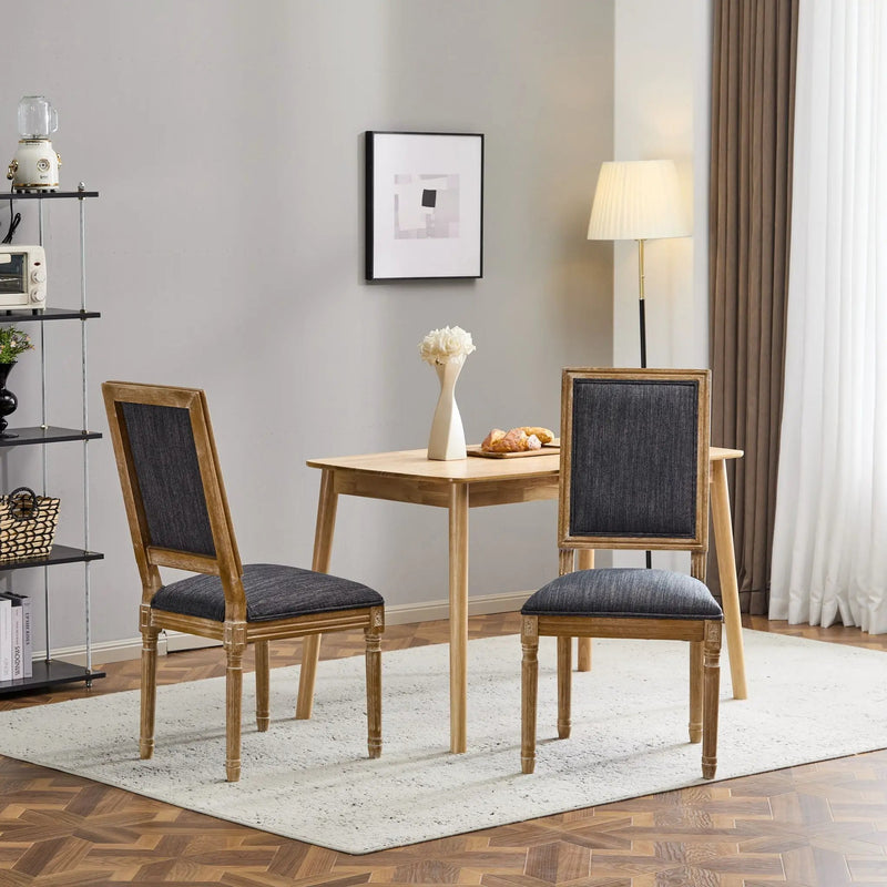 French Country Style Dining Chair With Upholstered Seating And Fluted Legs by HouseOfZazla