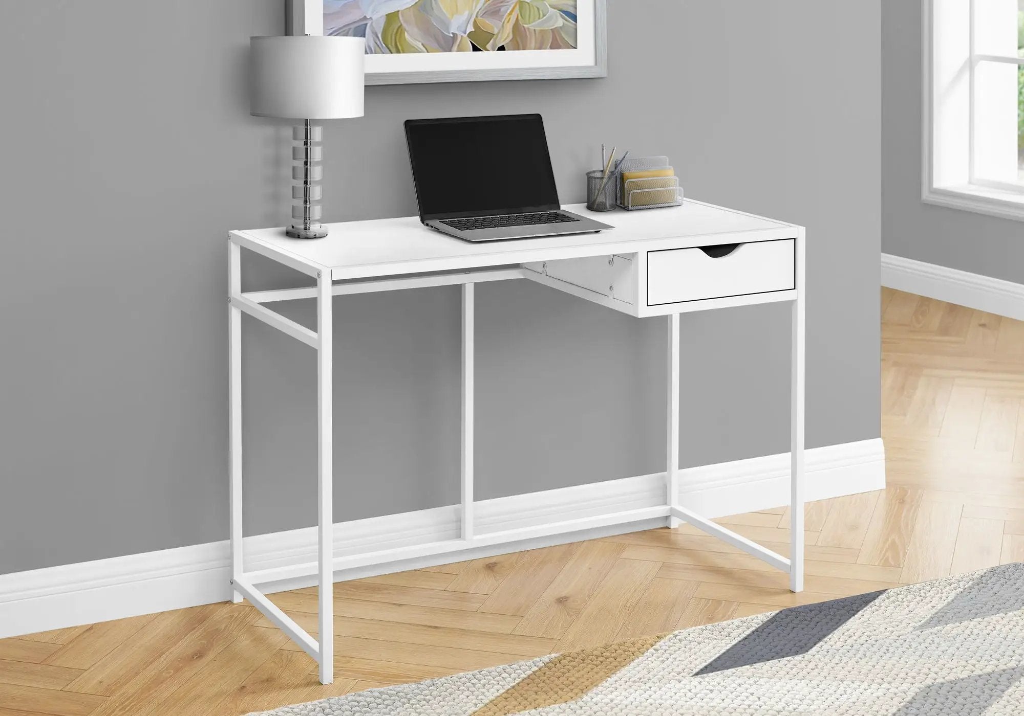 Computer Desk For Home Office, 1 Storage Drawer, Contemporary & Modern by HouseOfZazla