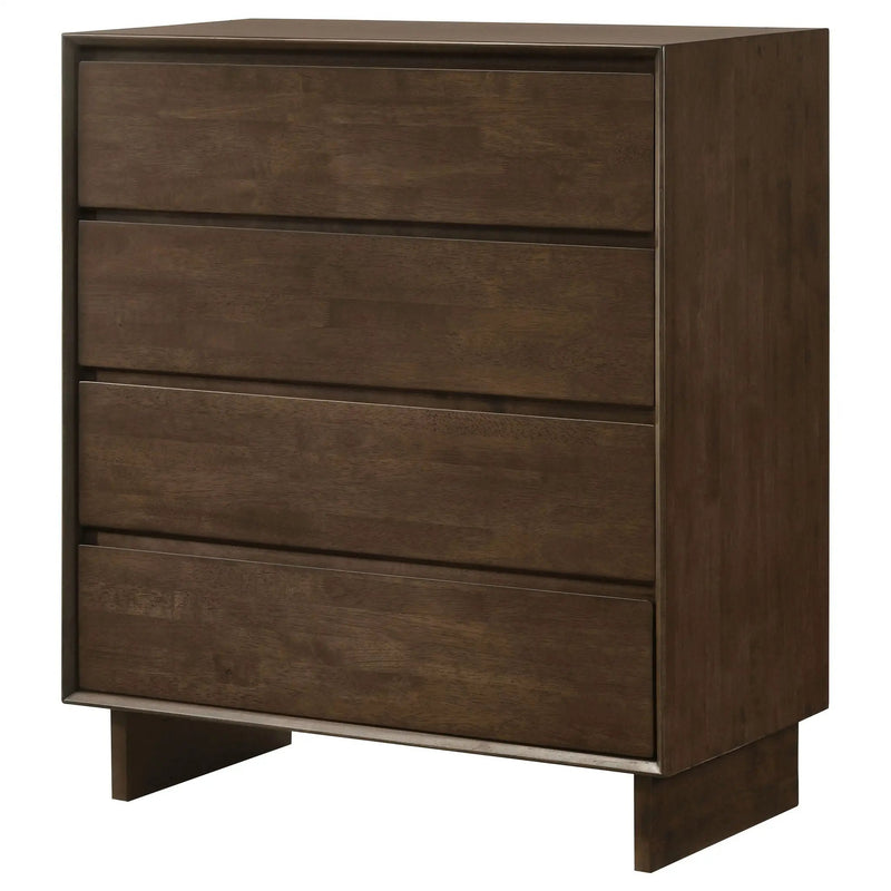Glenwood 4-drawer Chest of Drawers Warm Brown by Unique Piece Furniture