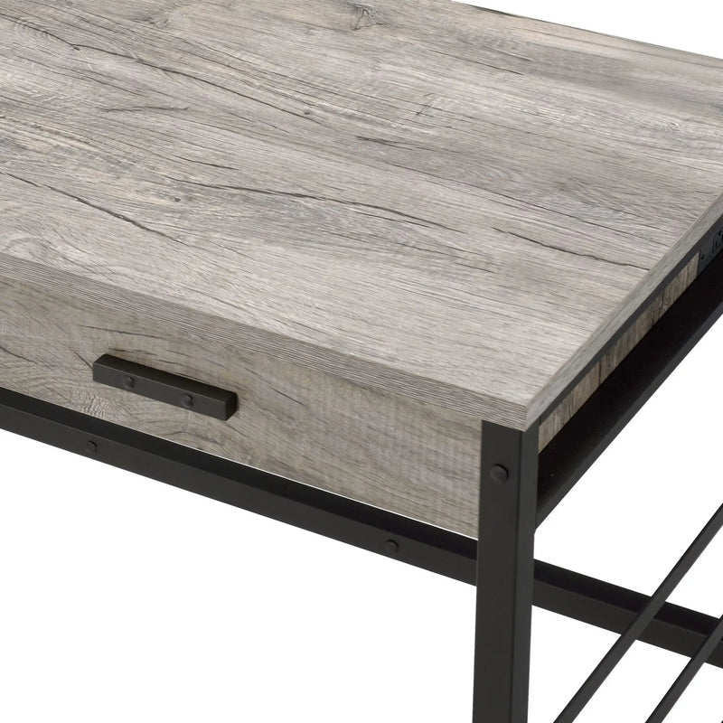 Disho Weathered Writing Desk With USB - Oak by HouseOfZazla
