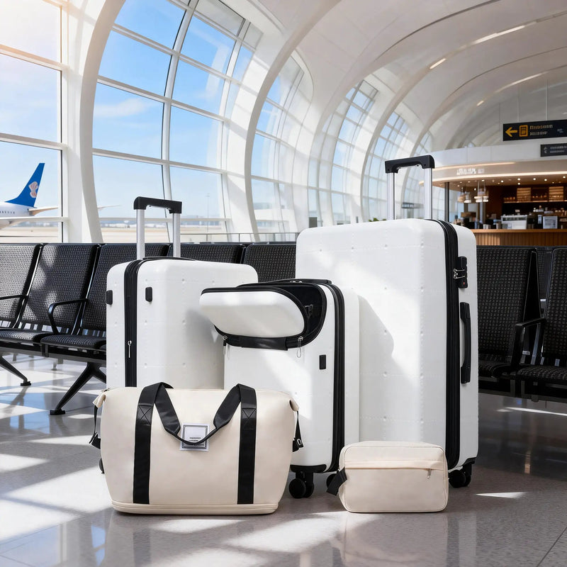 5 Piece Hardside Luggage Set with USB Port by HouseOfZazla