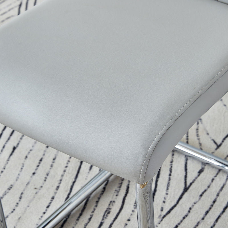 Modern Dining Chairs With Padded Seat, Metal Legs by Unique Piece Furniture