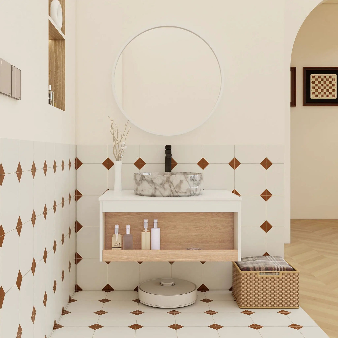 Floating Bathroom Vanity With Vessel Sink by HouseOfZazla