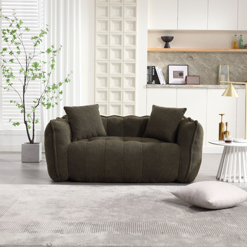 Cozy Beanbag Chair With High Resilience Foam Core For 2 by HouseOfZazla