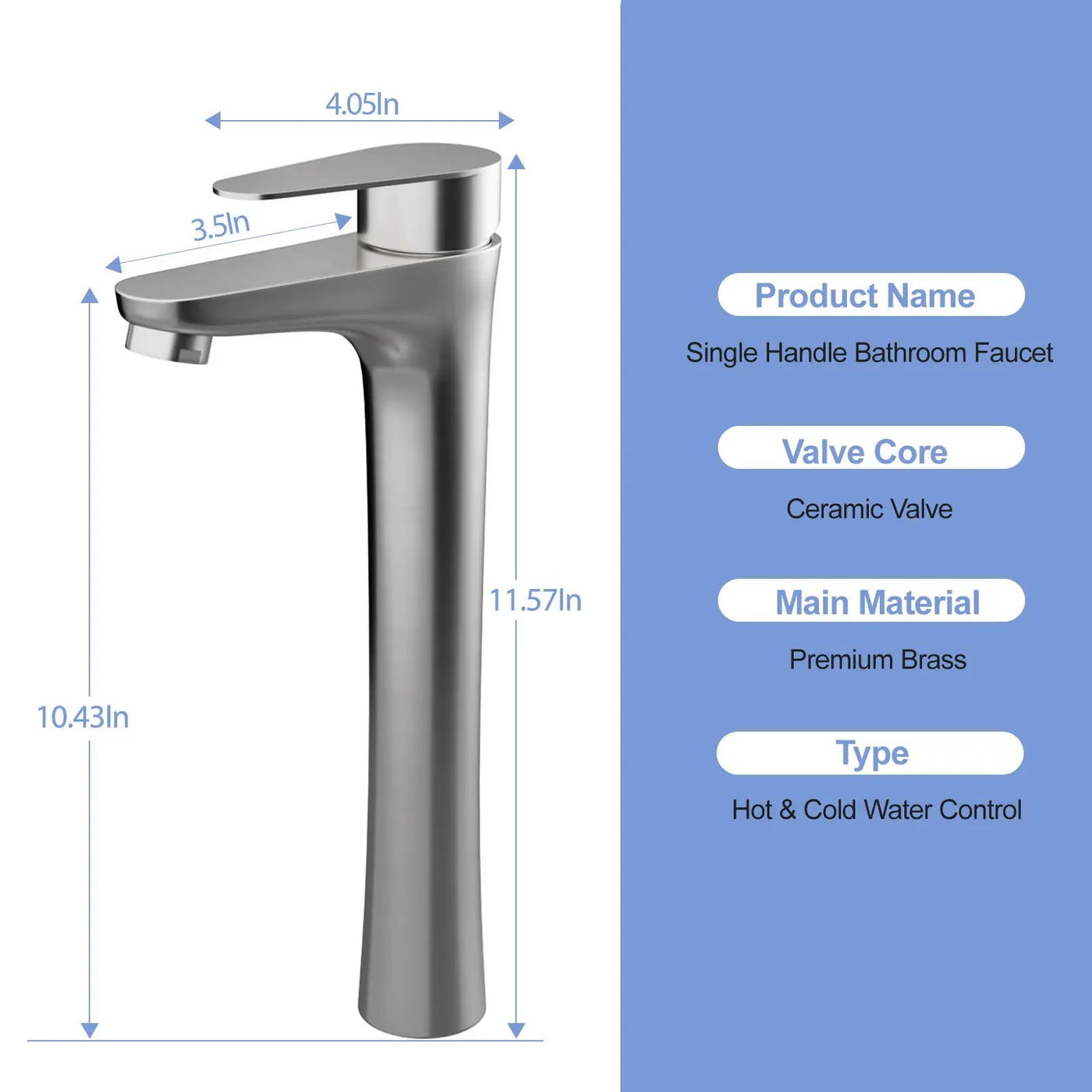 Single Handle Vessel Sink Faucet by HouseOfZazla