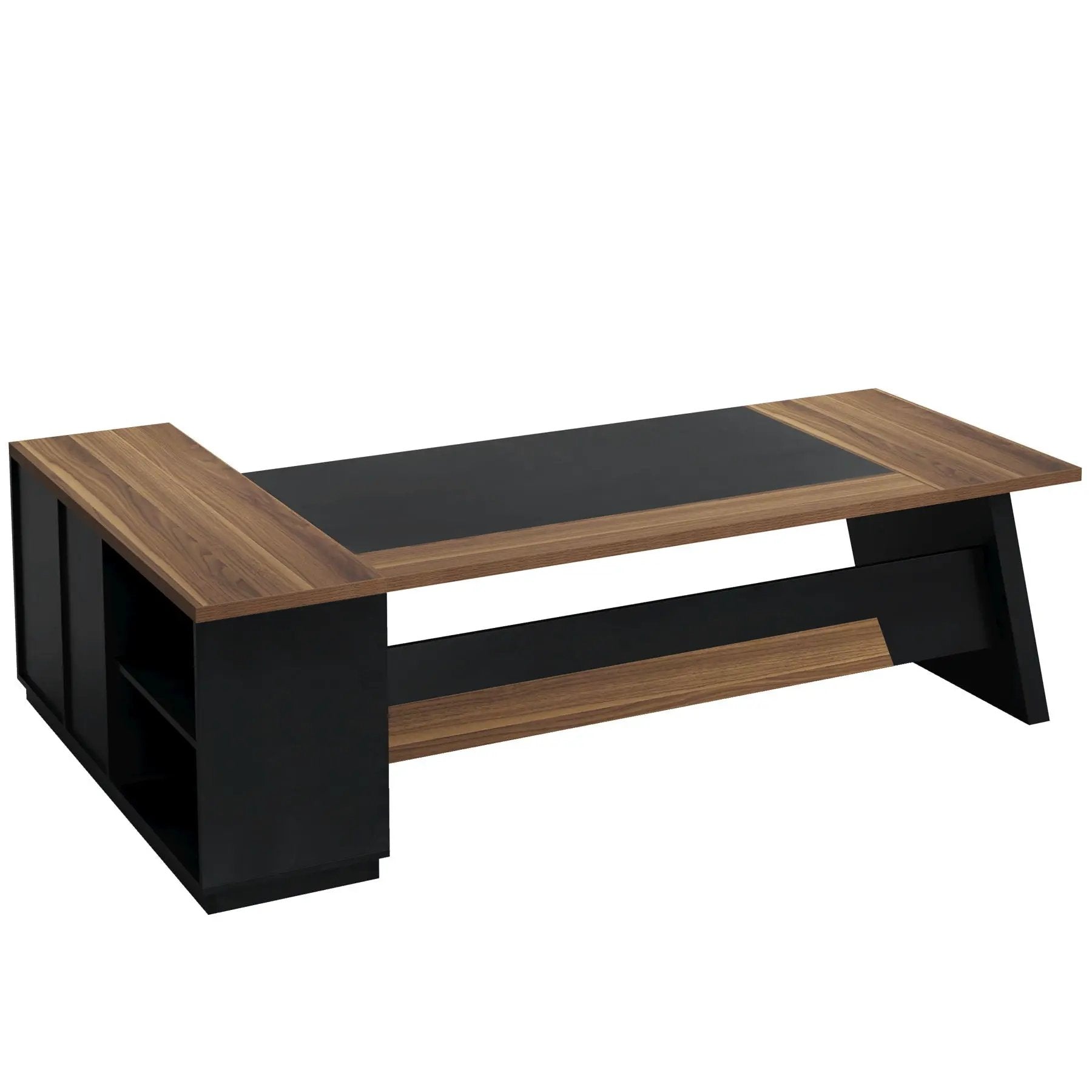 L-Shaped Executive Desk With File Cabinet & Drawers by HouseOfZazla