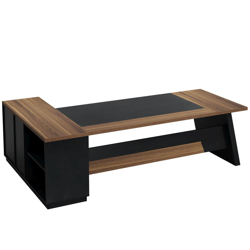 L-Shaped Executive Desk With File Cabinet & Drawers by HouseOfZazla
