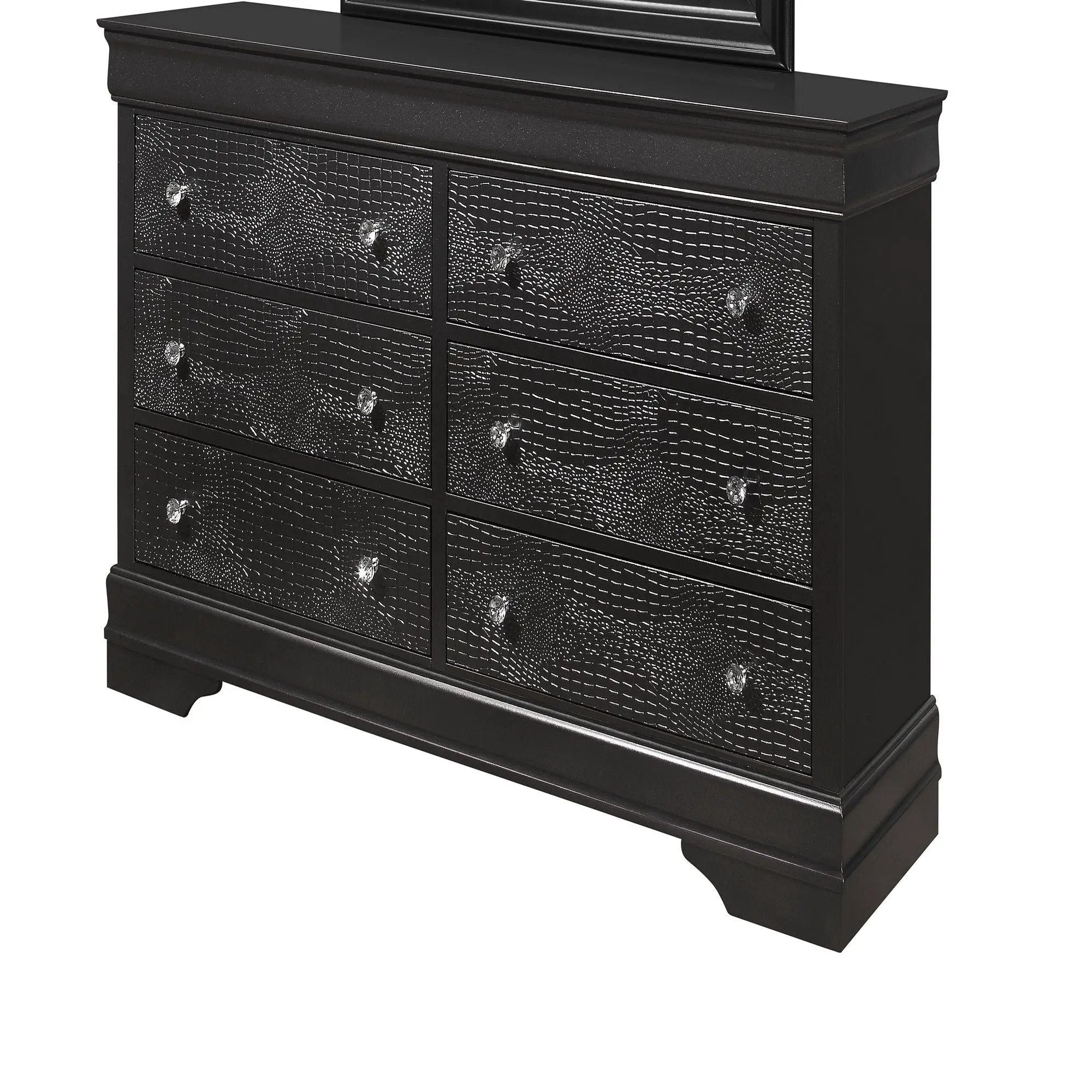 Shaker - Crocodile Metallic Dresser by Unique Piece Furniture