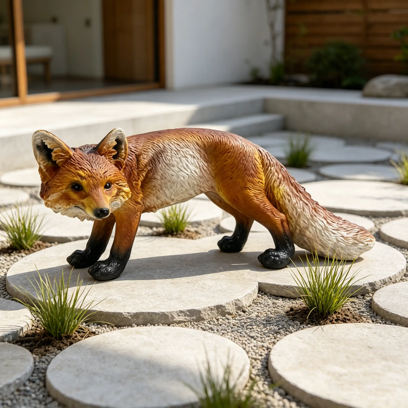 19.69" Long Realistic Red Fox Statue by HouseOfZazla