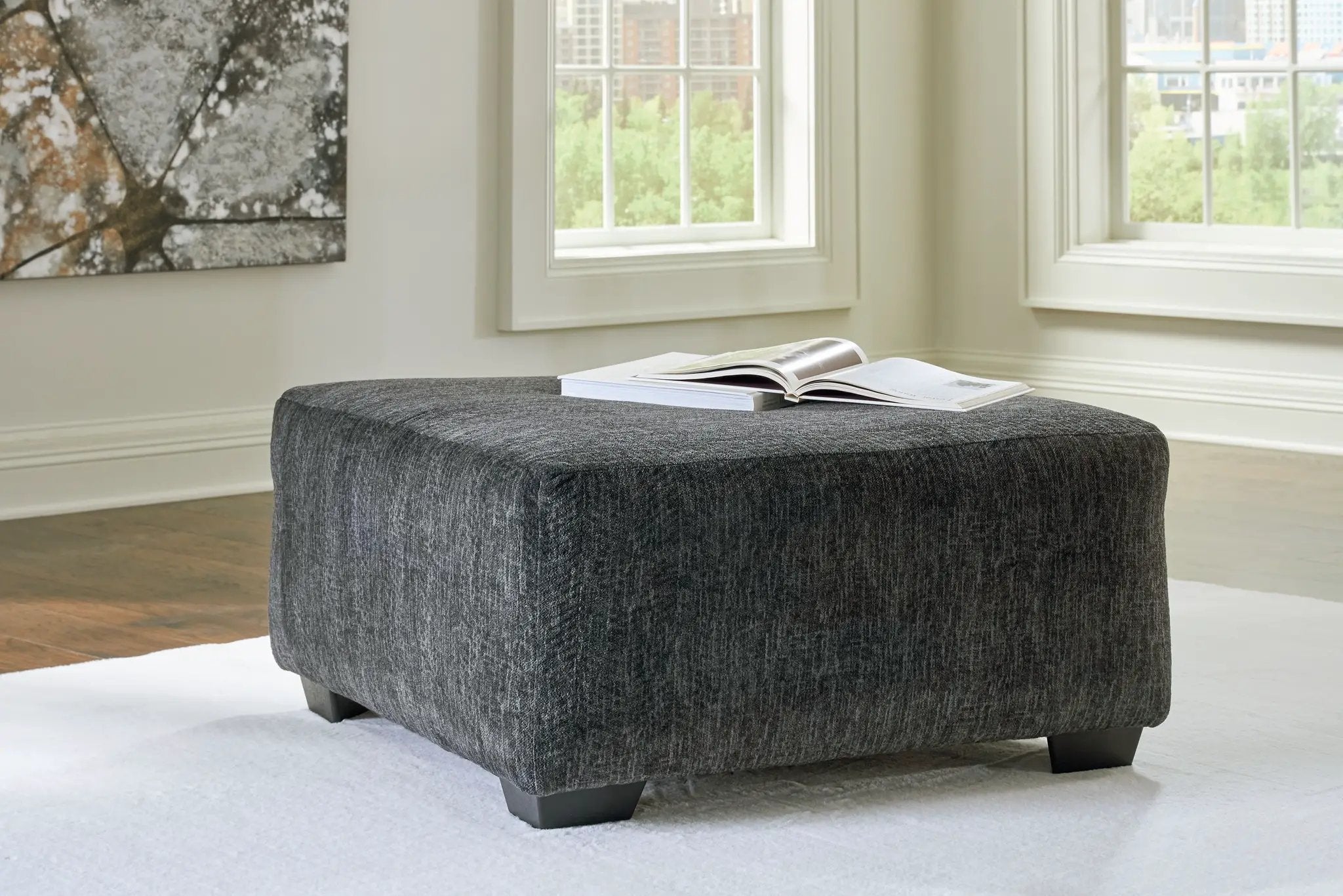 Biddeford - Oversized Accent Ottoman - Shadow by Unique Piece Furniture