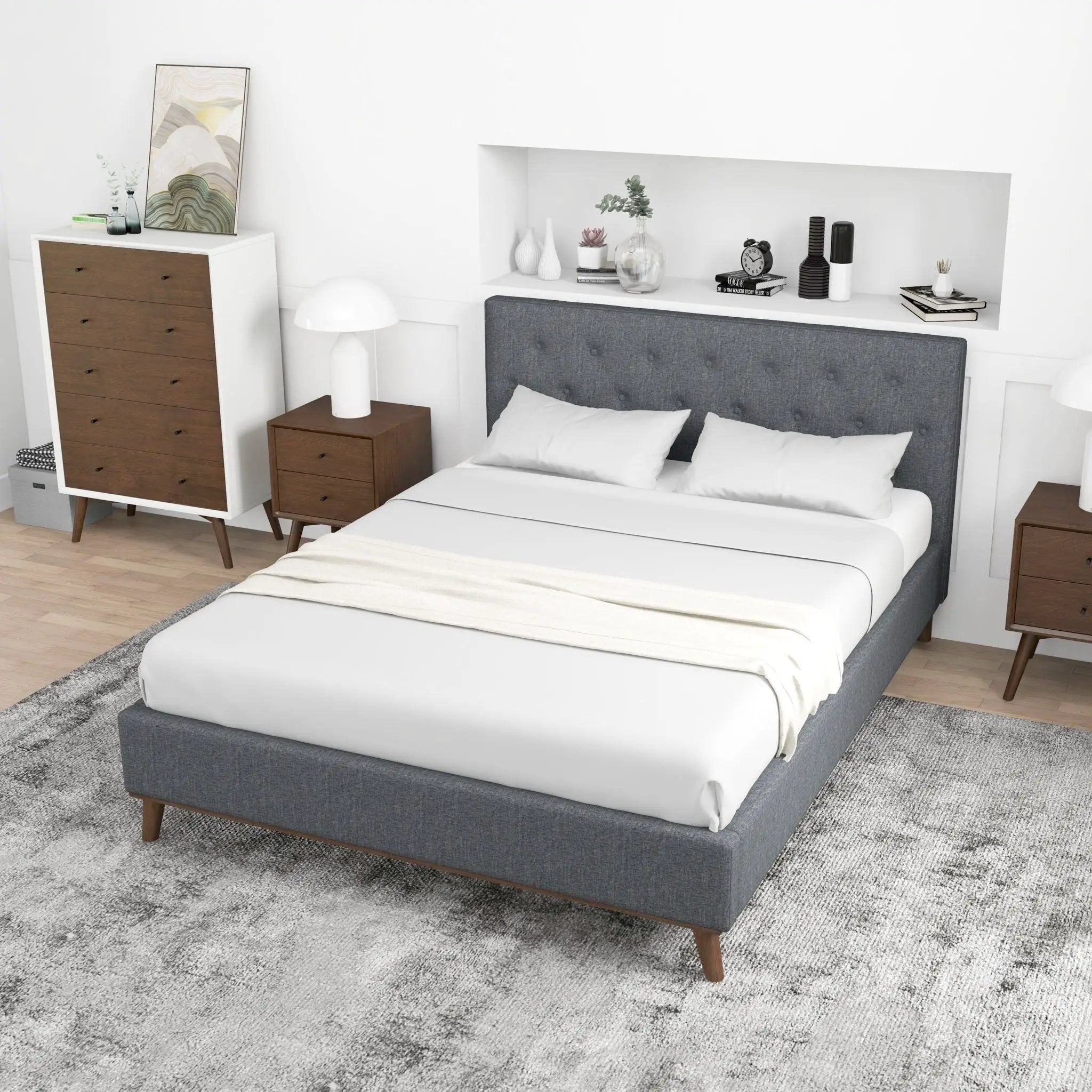 Graceville - Elegant Design Platform Bed by HouseOfZazla