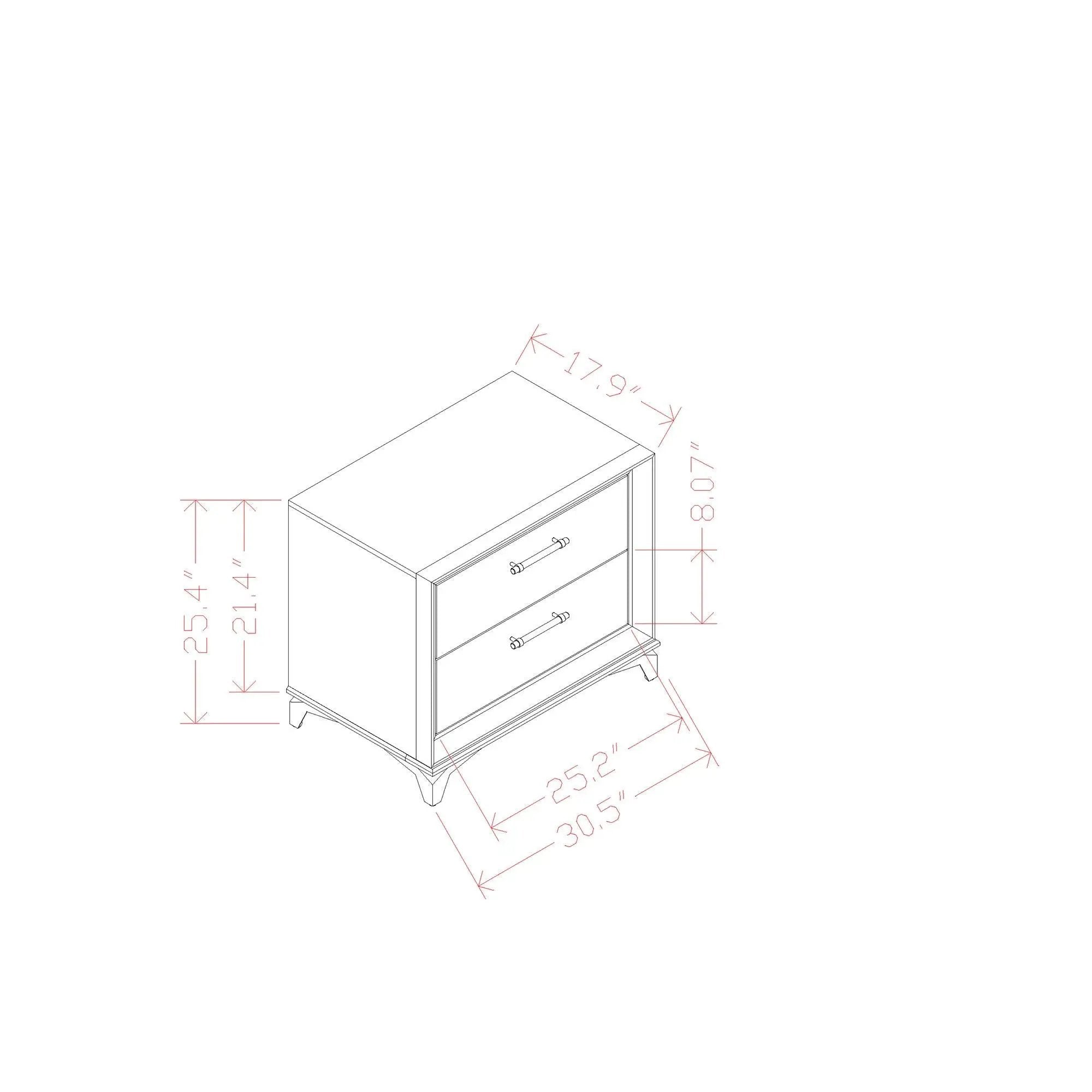 Star - Nightstand - White by HouseOfZazla