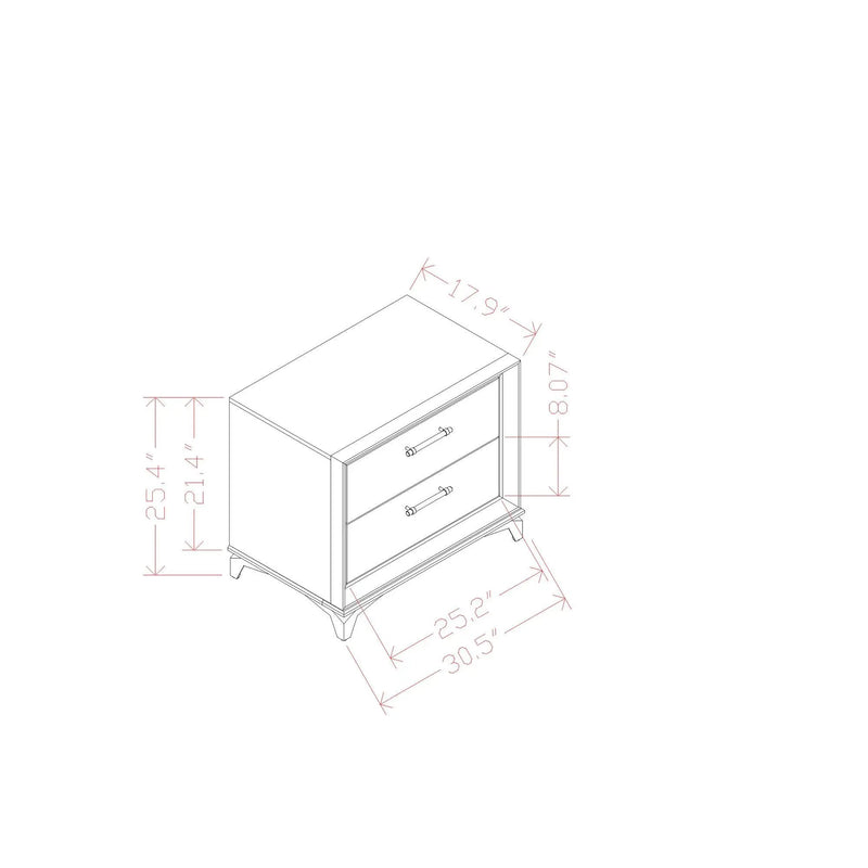 Star - Nightstand - White by HouseOfZazla