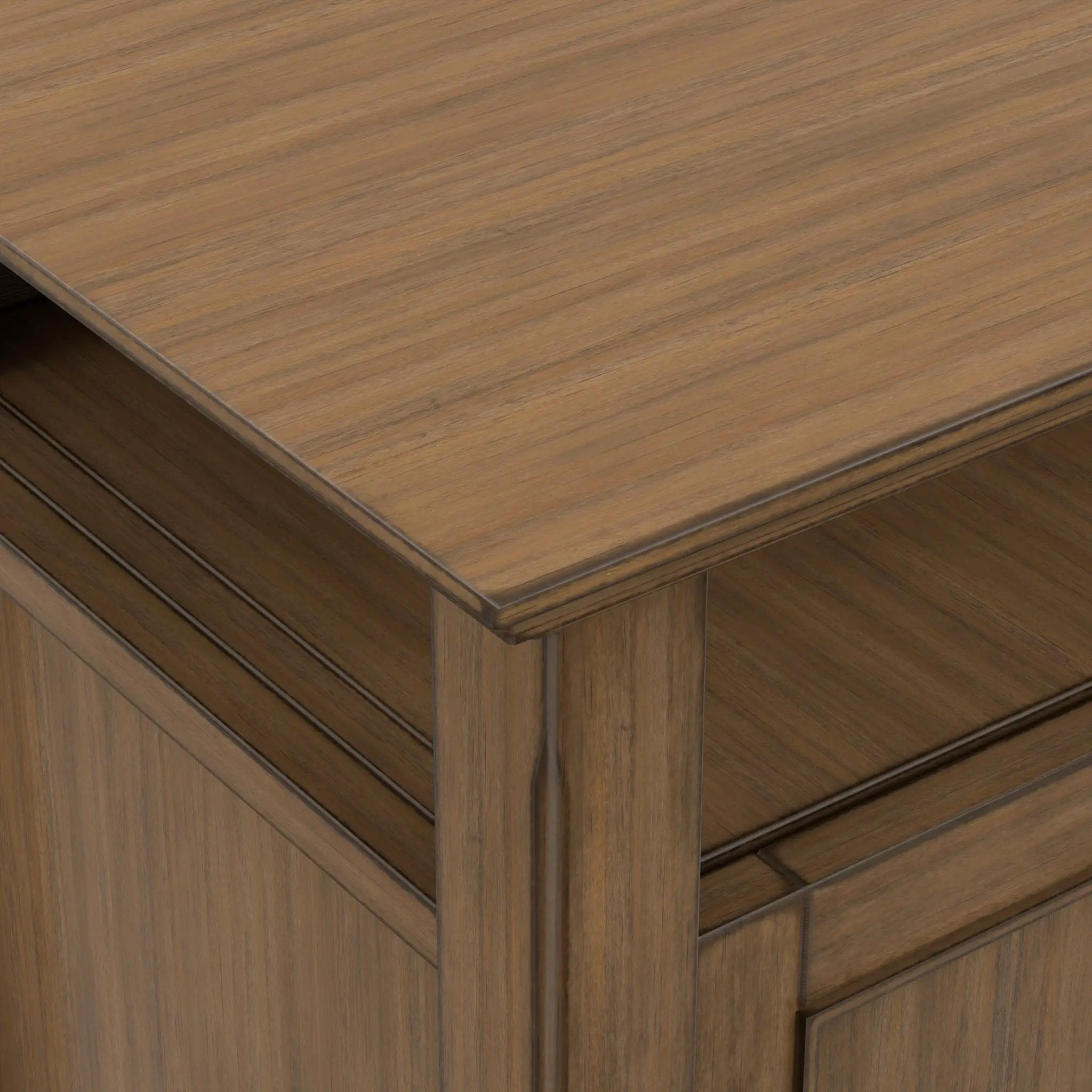 Amherst - TV Media Stand - Rustic Natural Aged Brown by Unique Piece Furniture