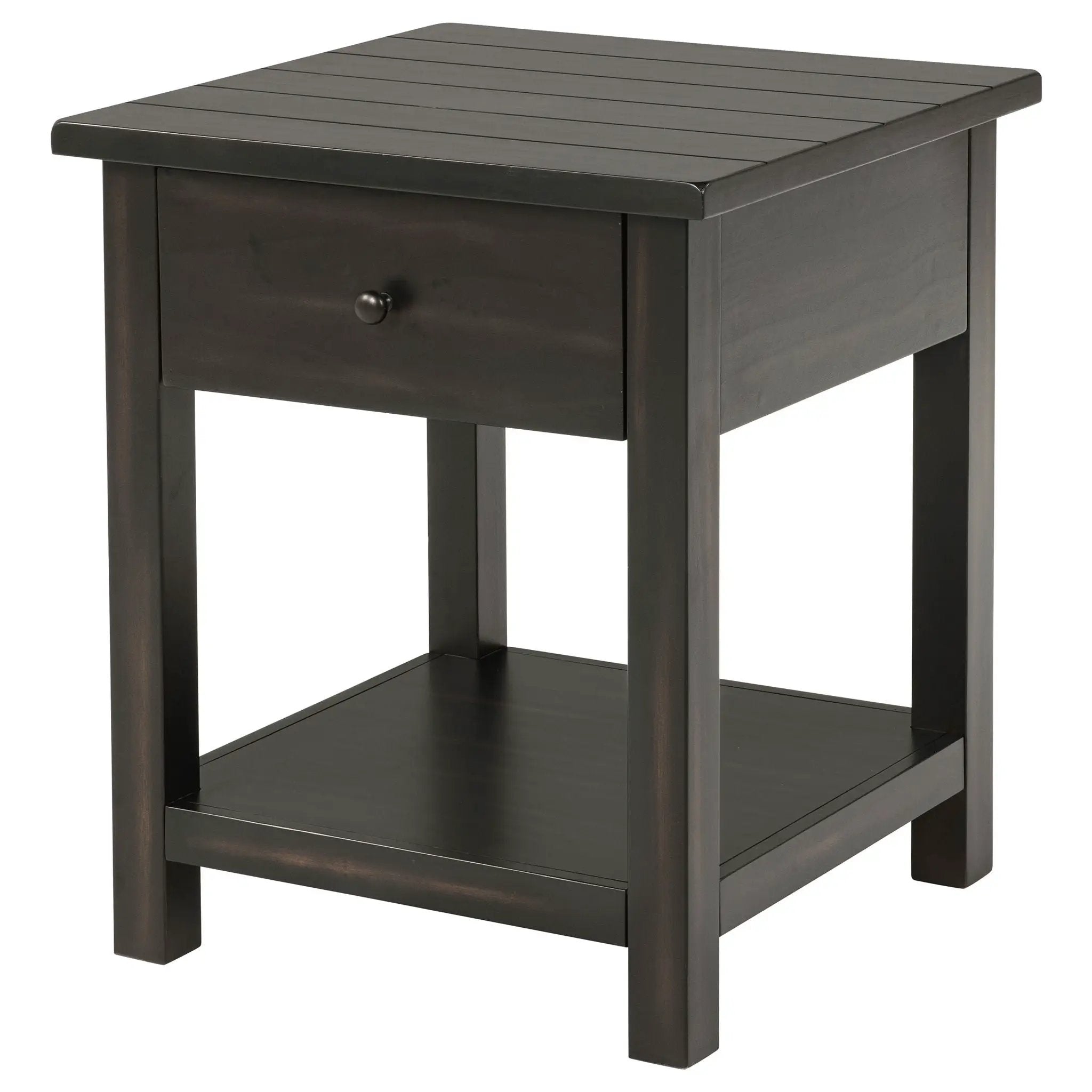 Payne 1-drawer Wood End Table with Shelf Distressed Java by Unique Piece Furniture