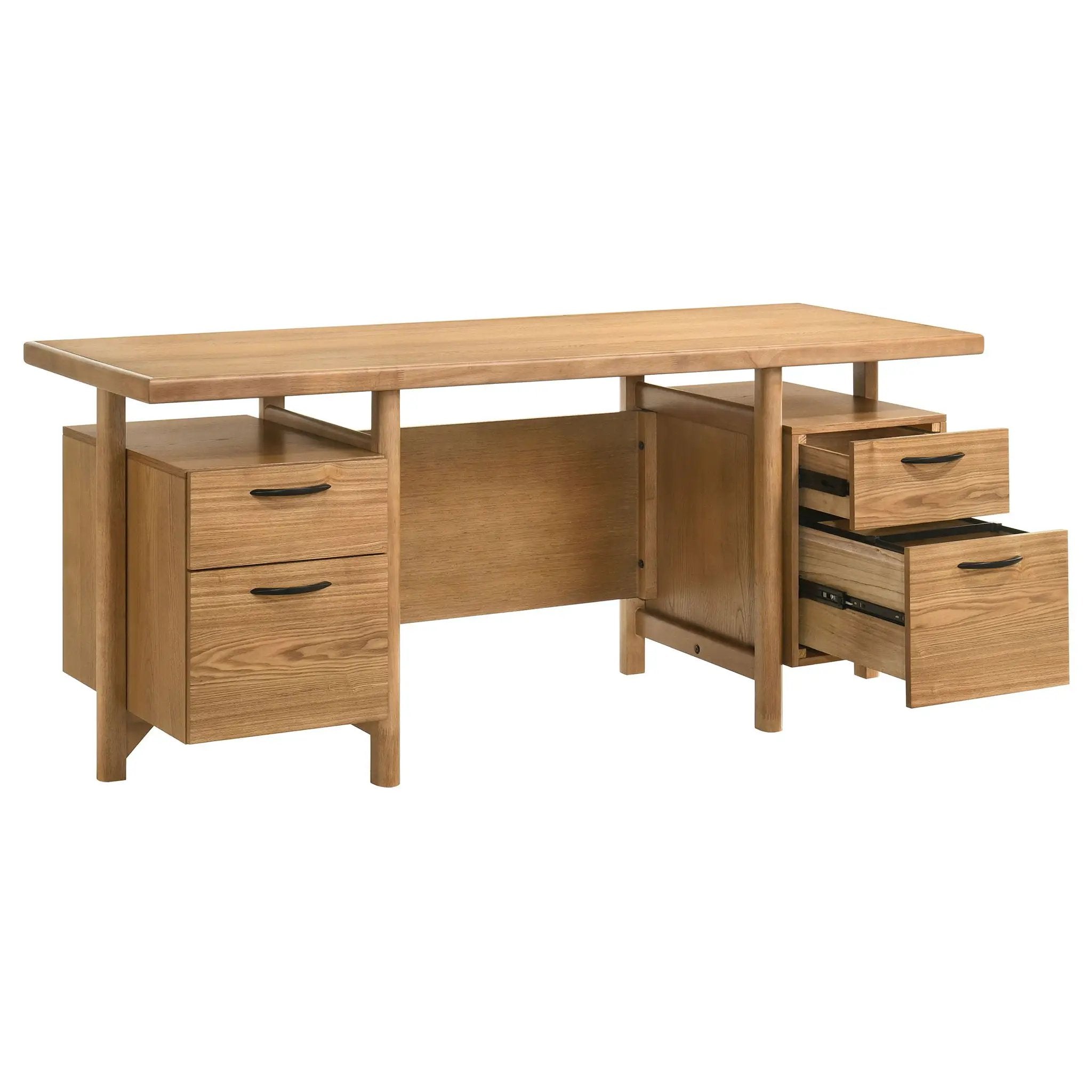 Roldan 69-inch 4-drawer Computer Desk with File Drawer Light Ash by Unique Piece Furniture