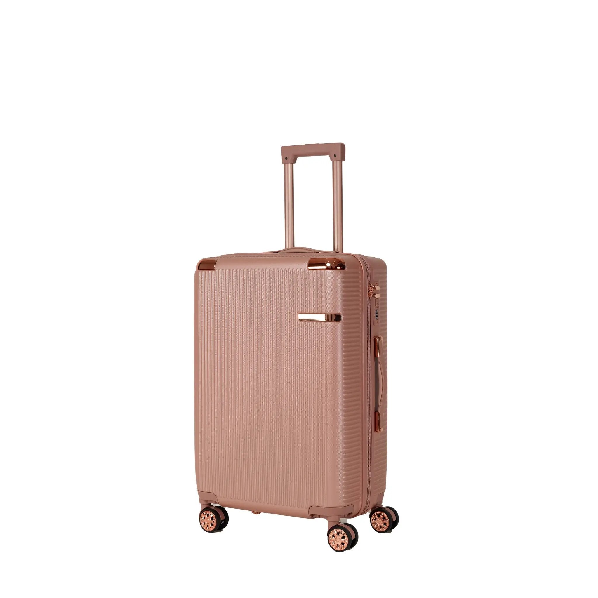 4-Piece Hard ABS Luggage Set with 360° Dual Rotating Wheels by HouseOfZazla