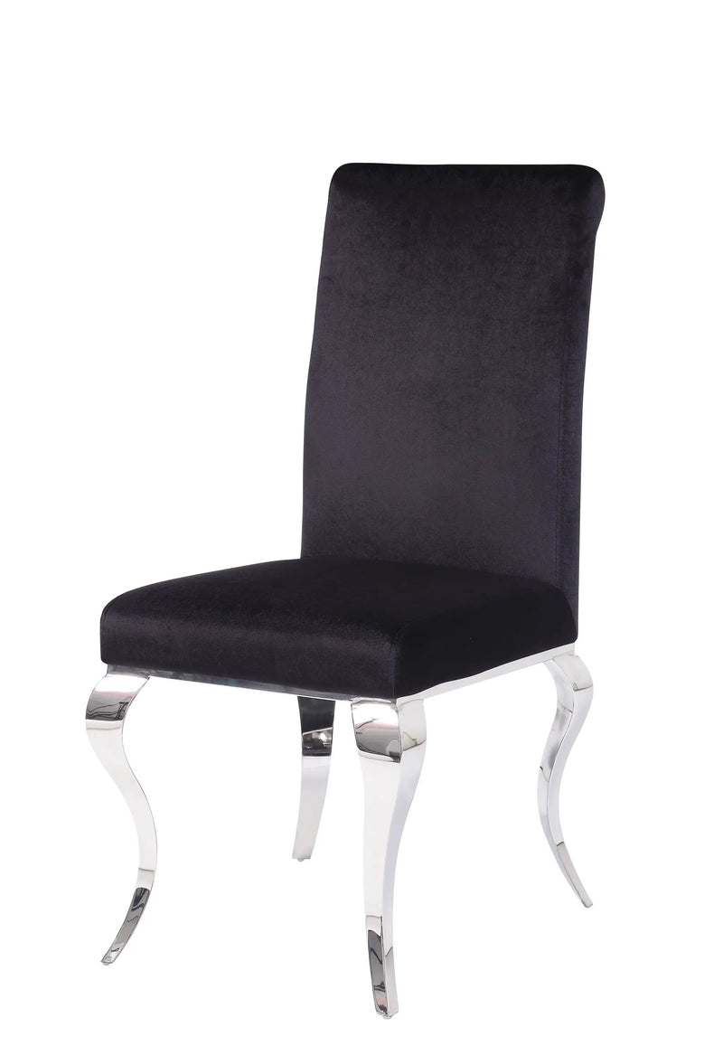 Fabiola Upholstered Stainless Steel Dining Chair by HouseOfZazla
