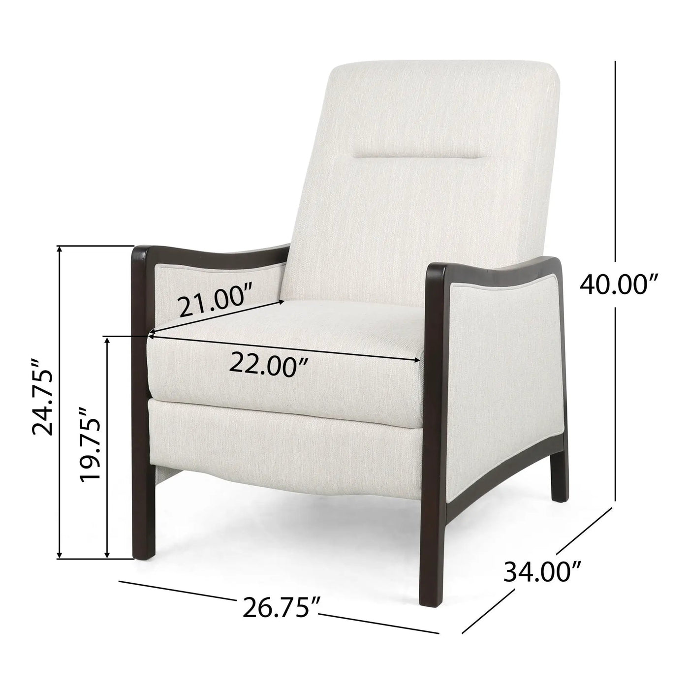 Drury - Contemporary Fabric Upholstered Pushback Recliner by Unique Piece Furniture