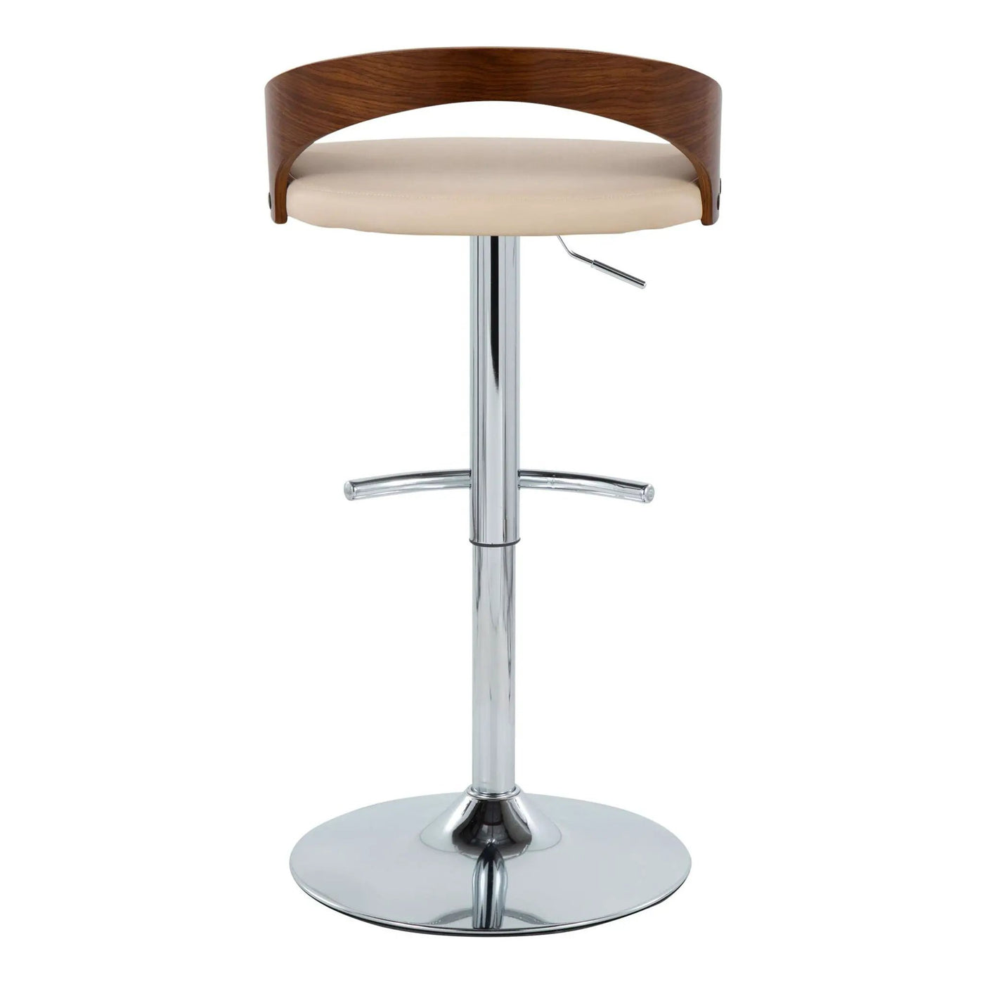 Grotto - Contemporary Adjustable Barstool & Swivel With Rounded T Footrest (Set of 2) by HouseOfZazla