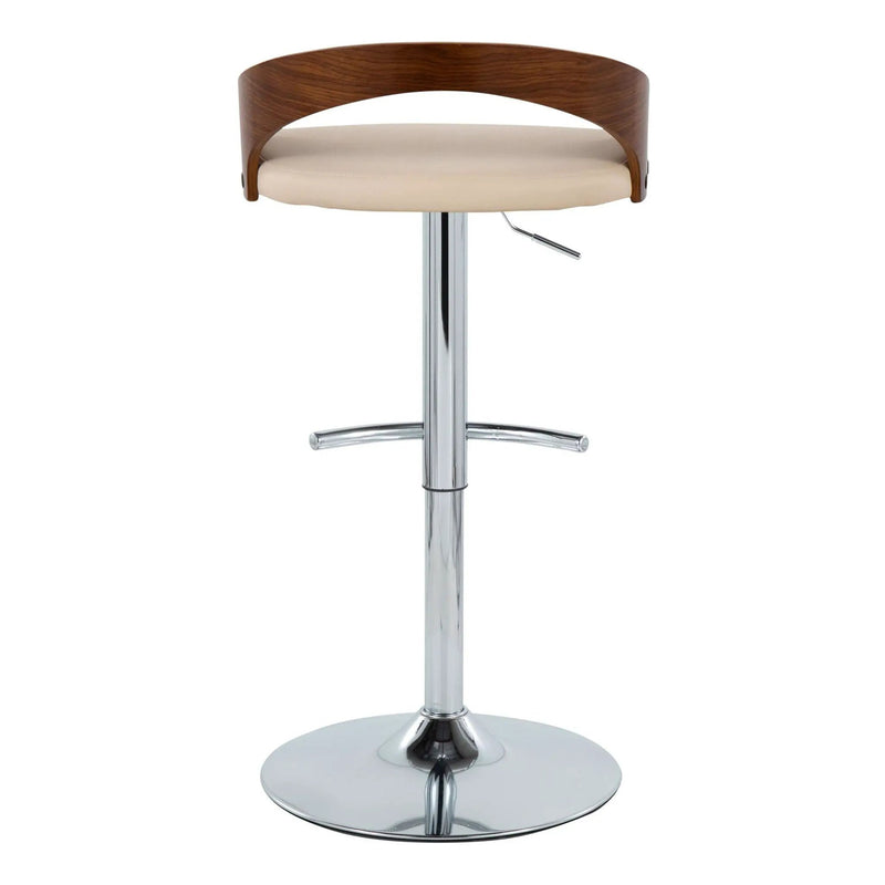 Grotto - Contemporary Adjustable Barstool & Swivel With Rounded T Footrest (Set of 2) by Unique Piece Furniture