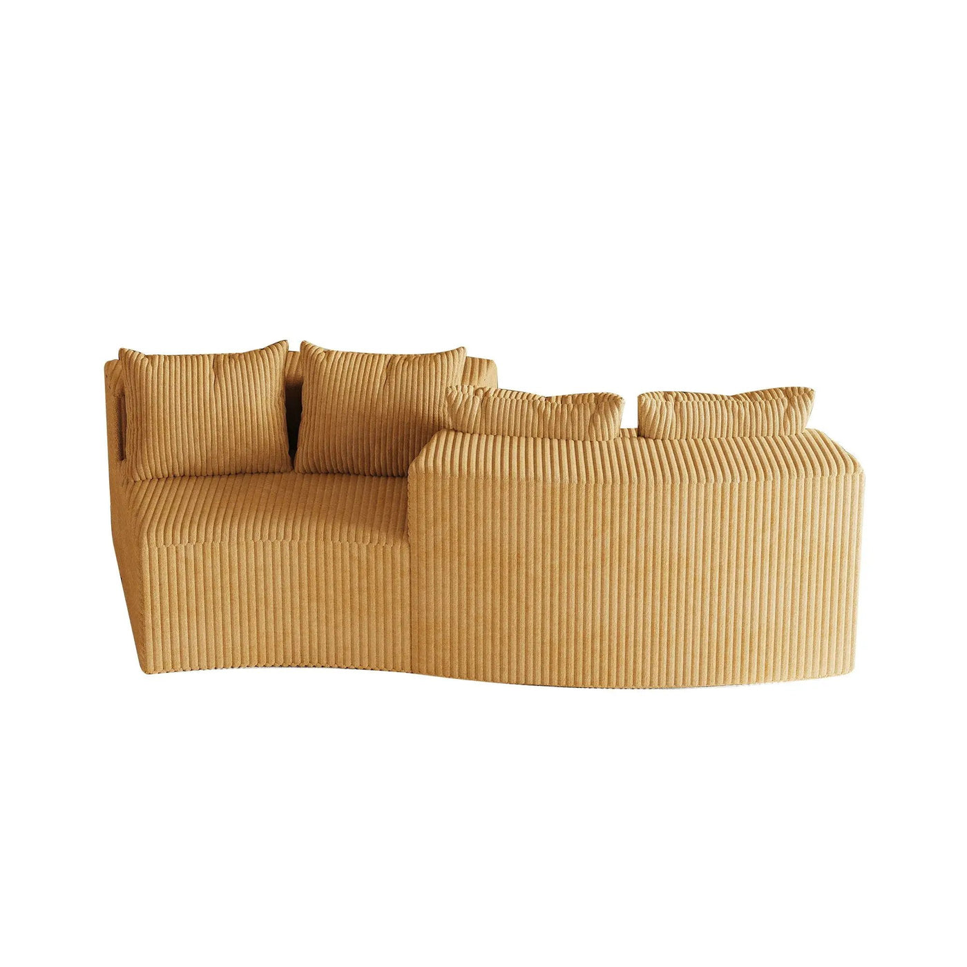 Curved Sectional Sofa With 4 Pillows, Modular Semi Circular Design by HouseOfZazla