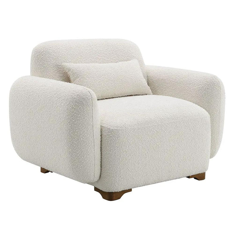 Darius - Chair With Pillow - Beige Boucle by Unique Piece Furniture
