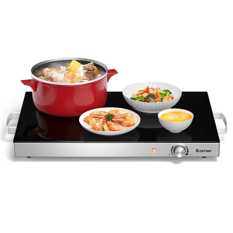 22 x 14 Inch Electric Warming Tray Hot Plate Dish Warmer with Adjustable Temperature by DirectDeals