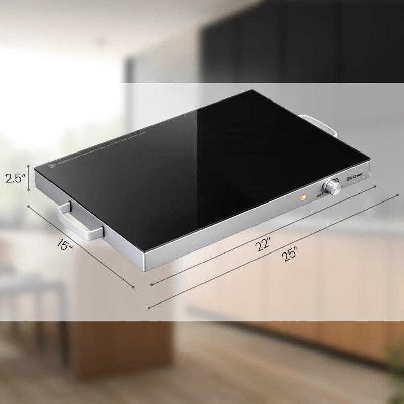 22 x 14 Inch Electric Warming Tray Hot Plate Dish Warmer with Adjustable Temperature by DirectDeals