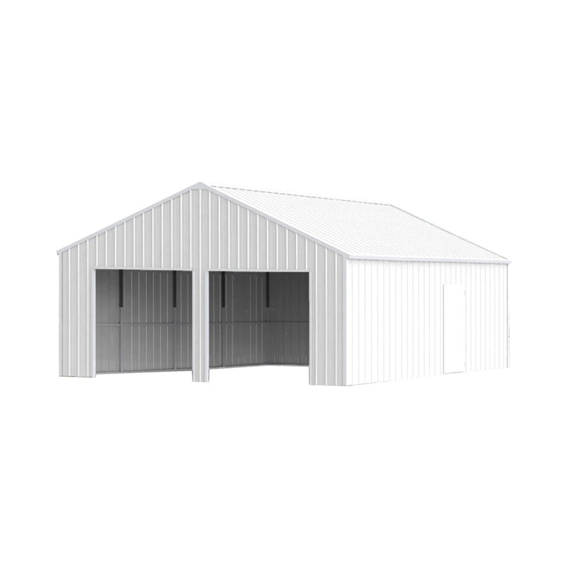 [22X23FT] Alora Heavy-Duty Double Garage Steel Barn Storage Shed (SAK94567) by SAKSBY WHOLESALE